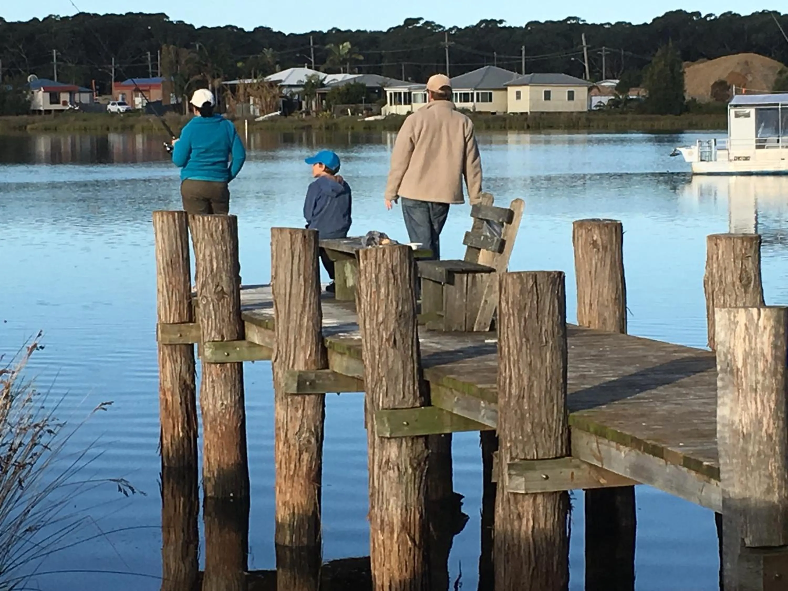 Fishing in Lake Edge Apartments