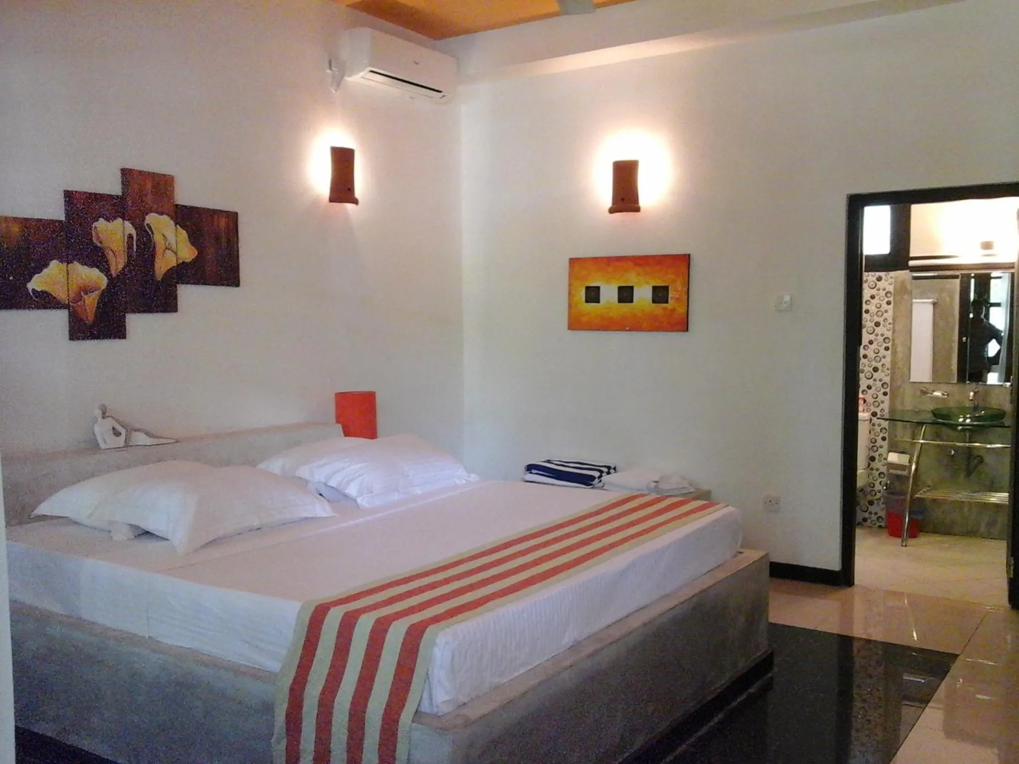 Bedroom, Bed in Flower Garden Eco Village