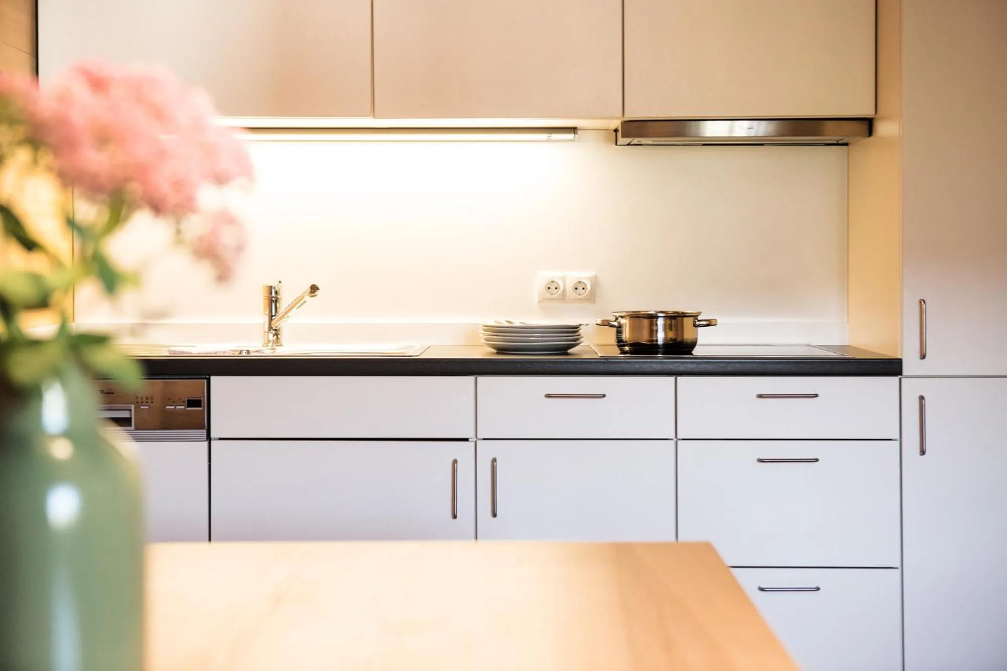 Kitchen or kitchenette in Gästehaus Meusburger