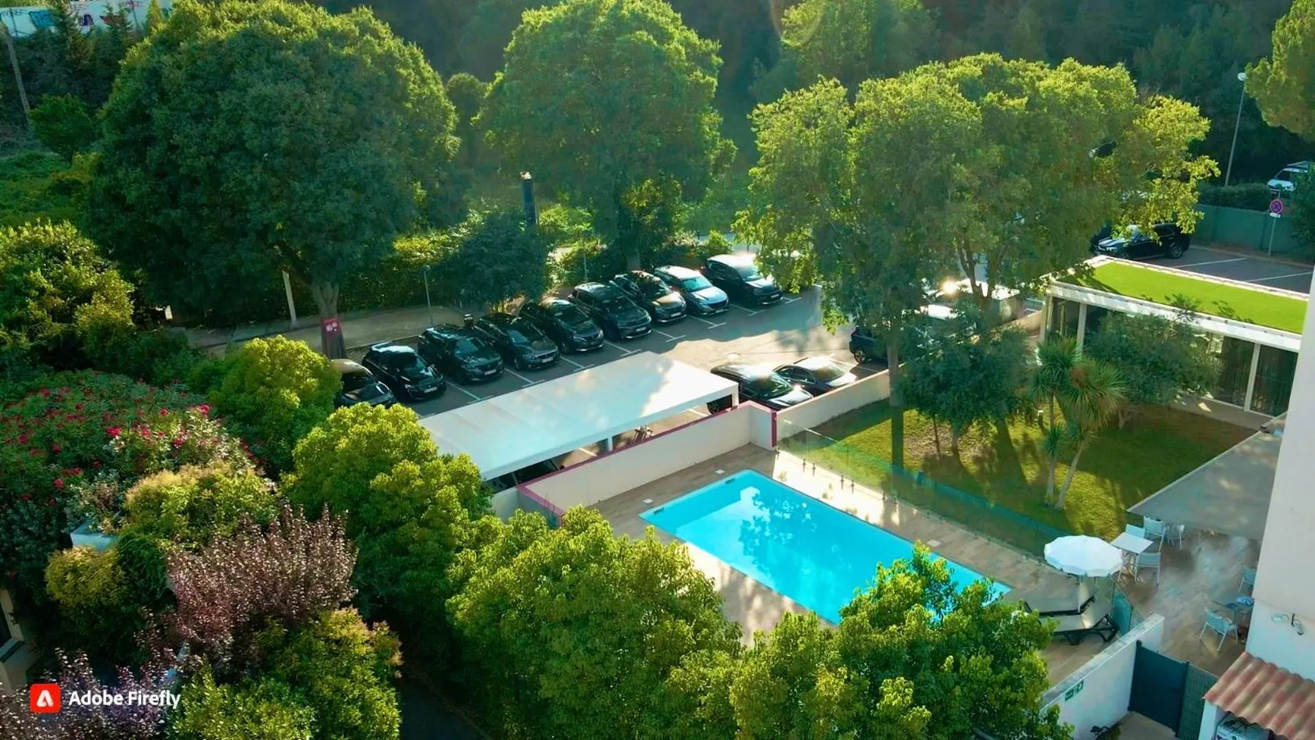 Swimming pool in Best Western Hotelio Montpellier Sud