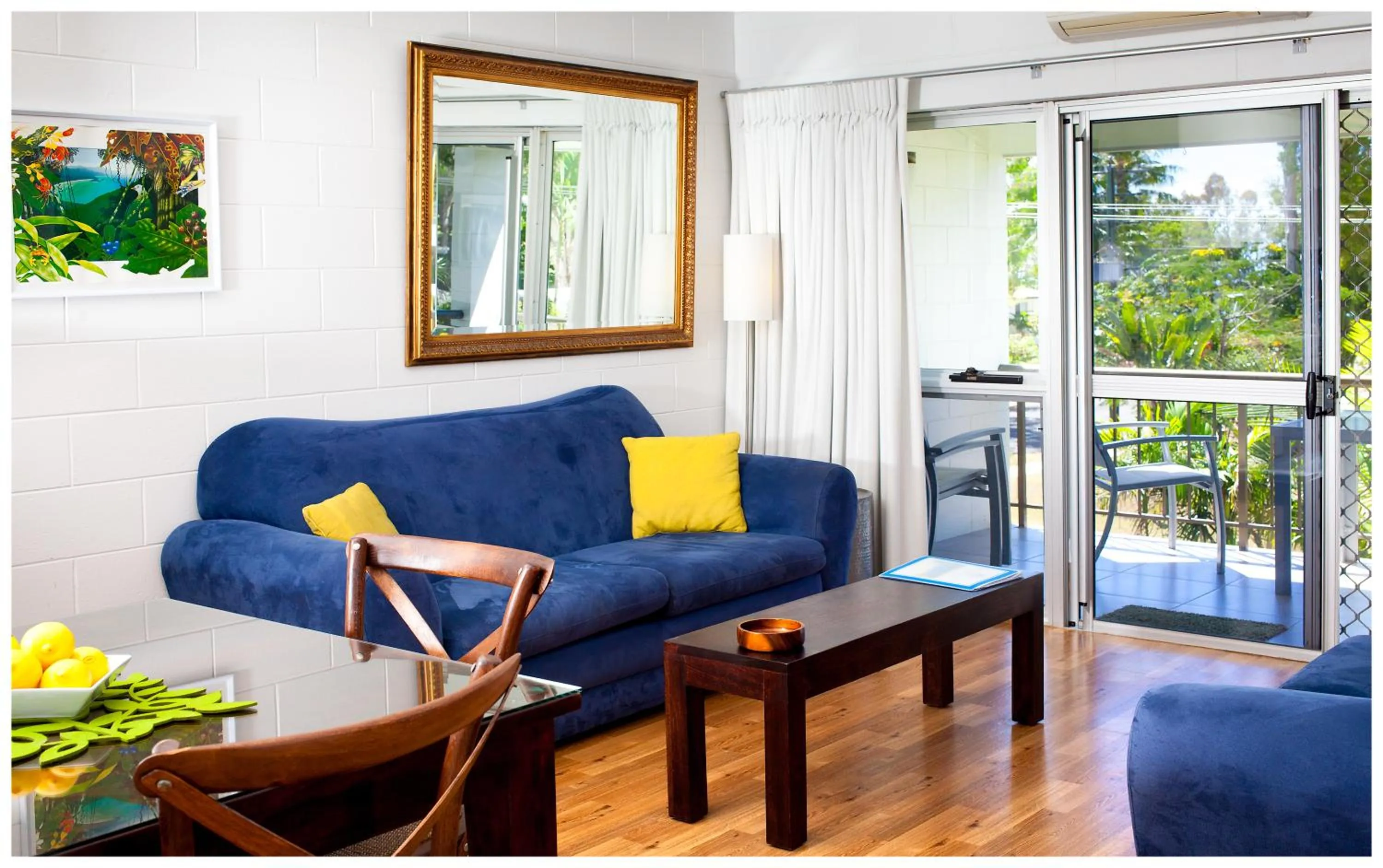 Living room in Clifton Sands Holiday Units