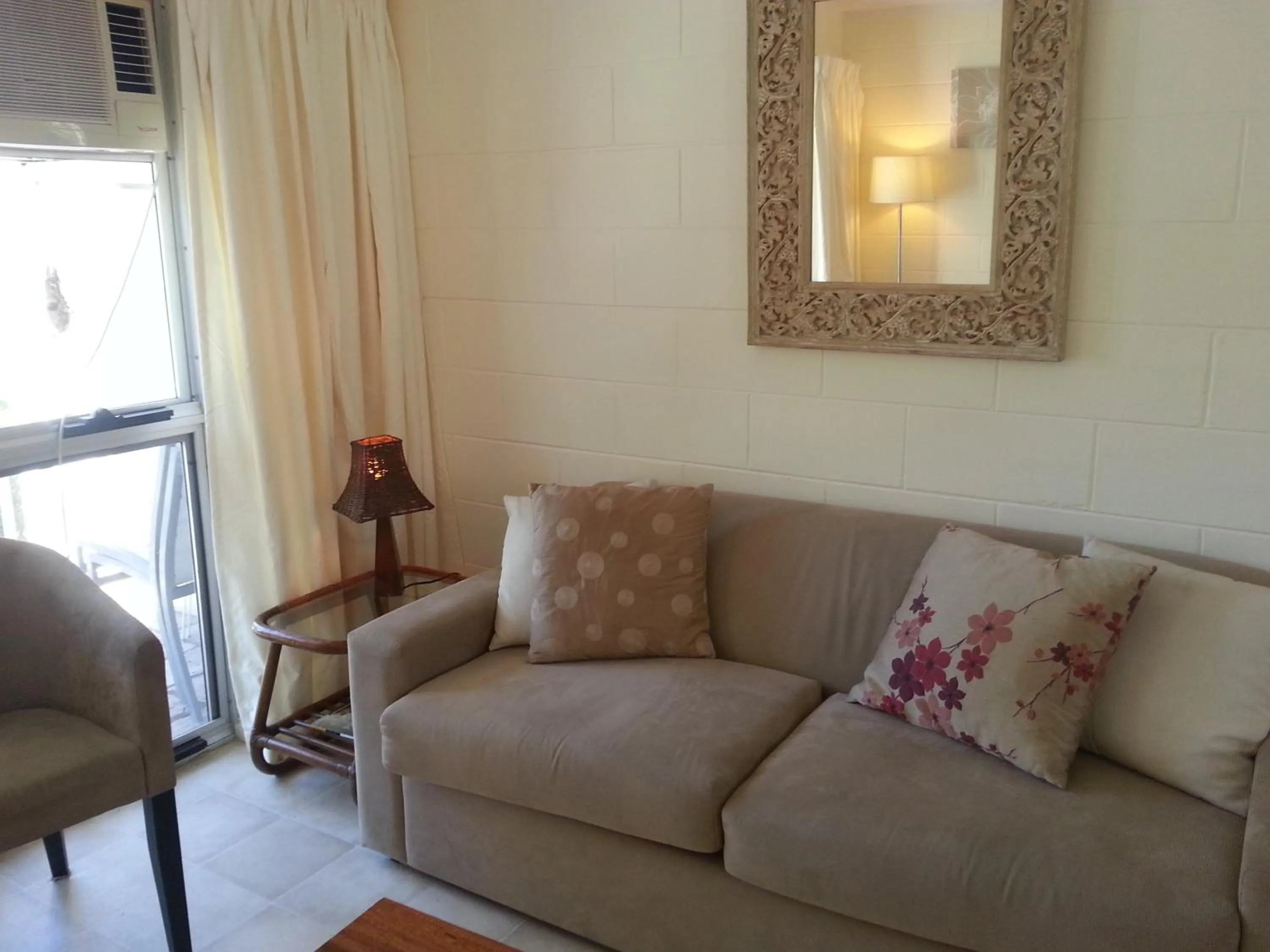 Living room in Clifton Sands Holiday Units