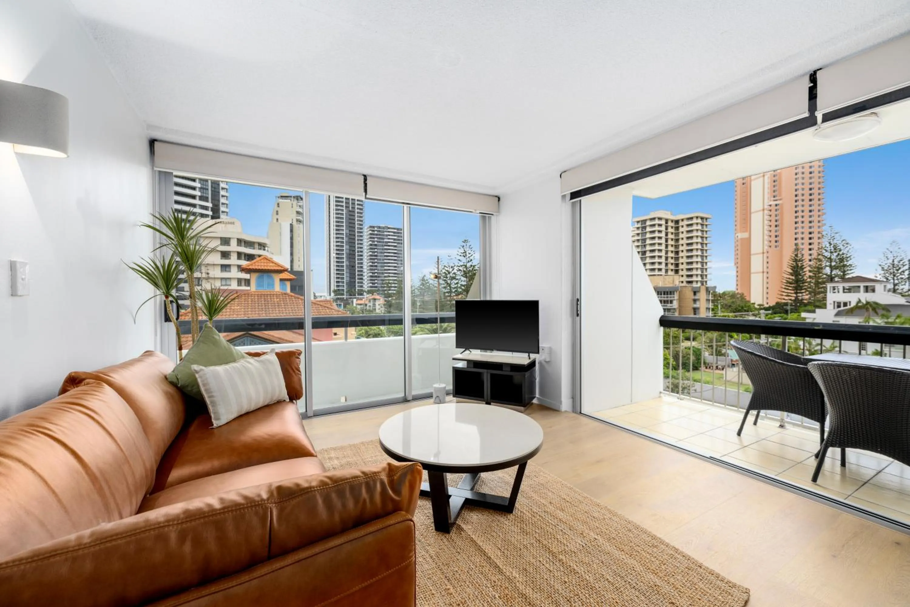 Living room in Hi Ho Beach Apartments on Broadbeach