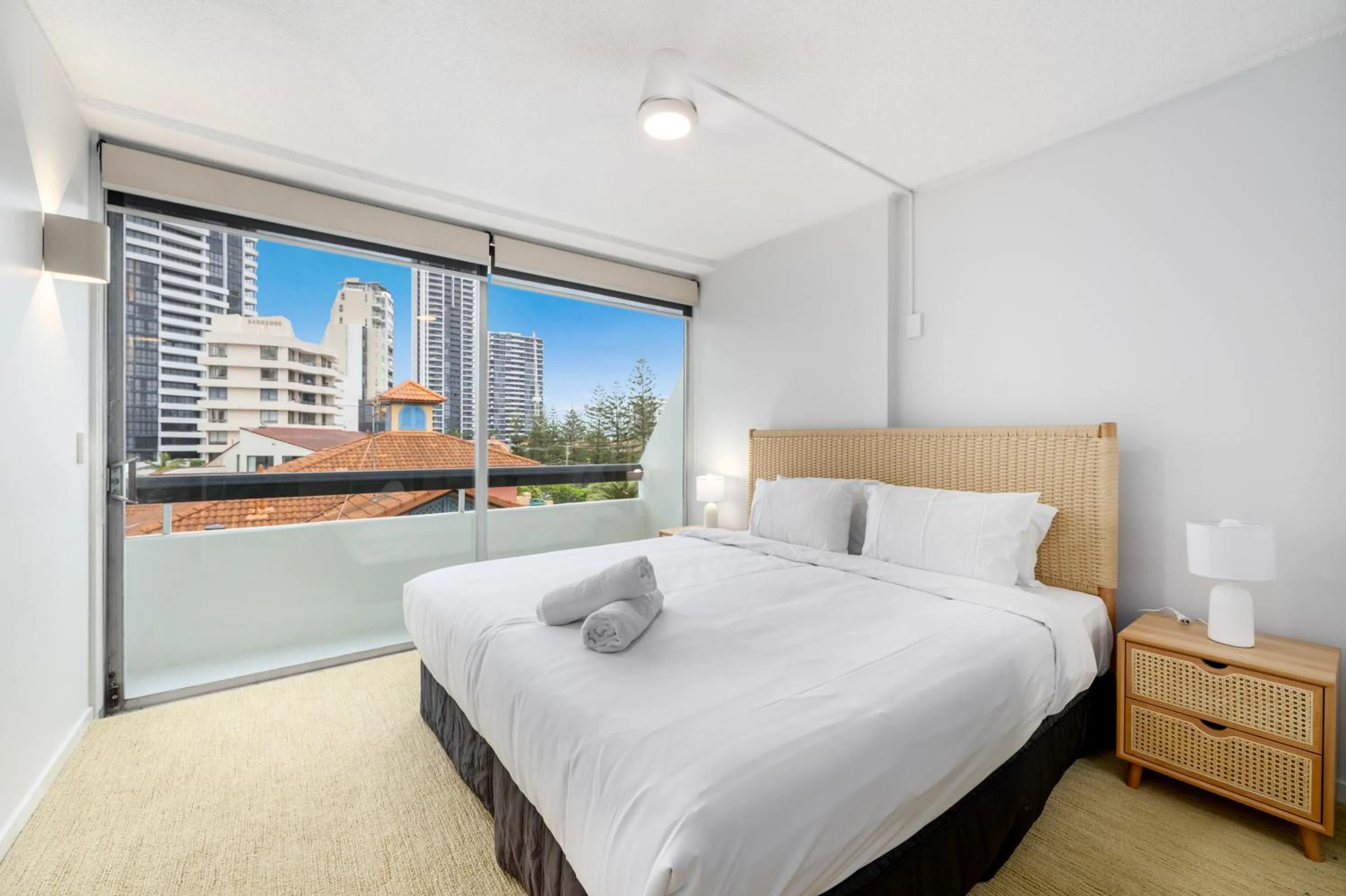Bed in Hi Ho Beach Apartments on Broadbeach