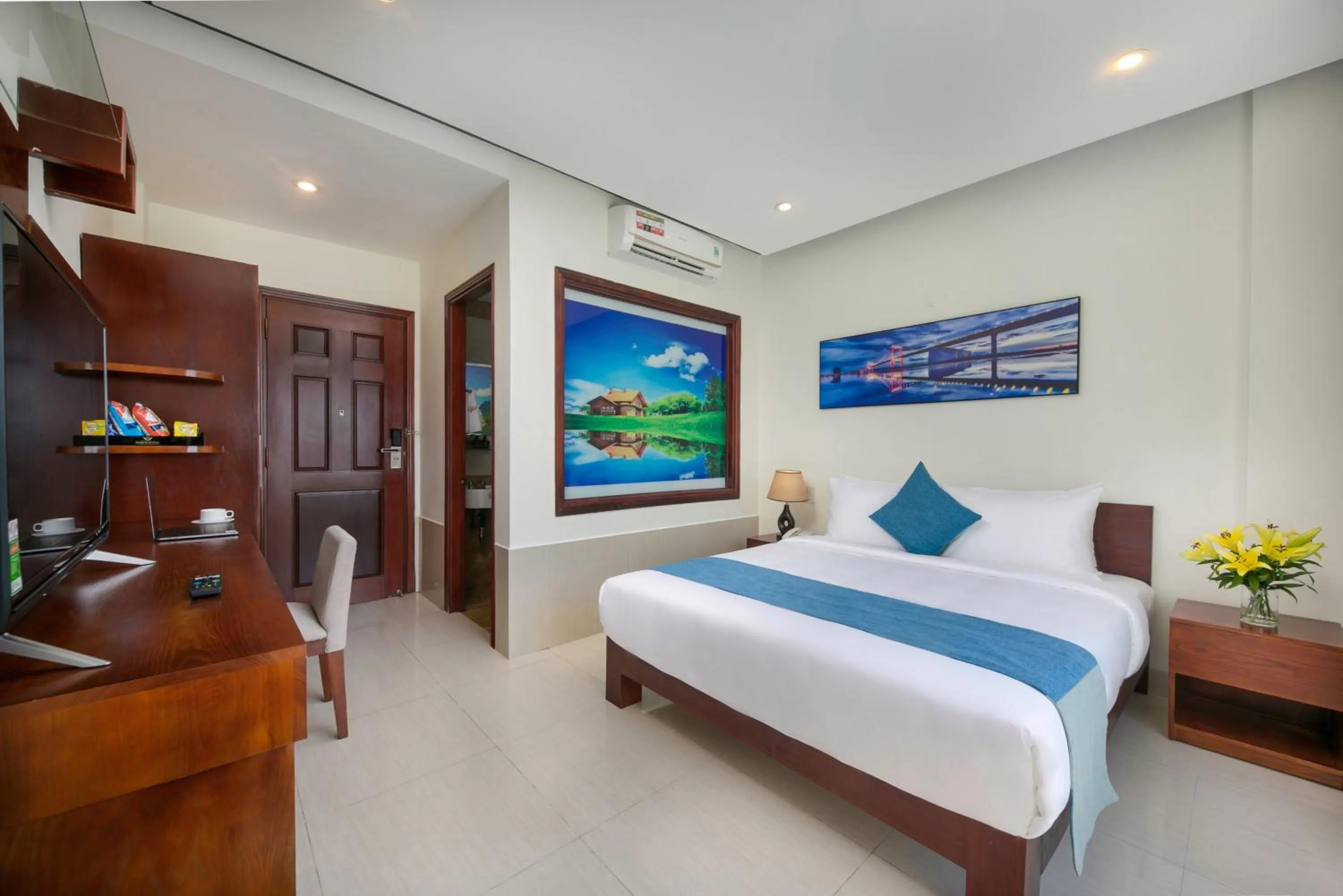 Decorative detail, Bed in Gio Bien 2 Hotel by THG