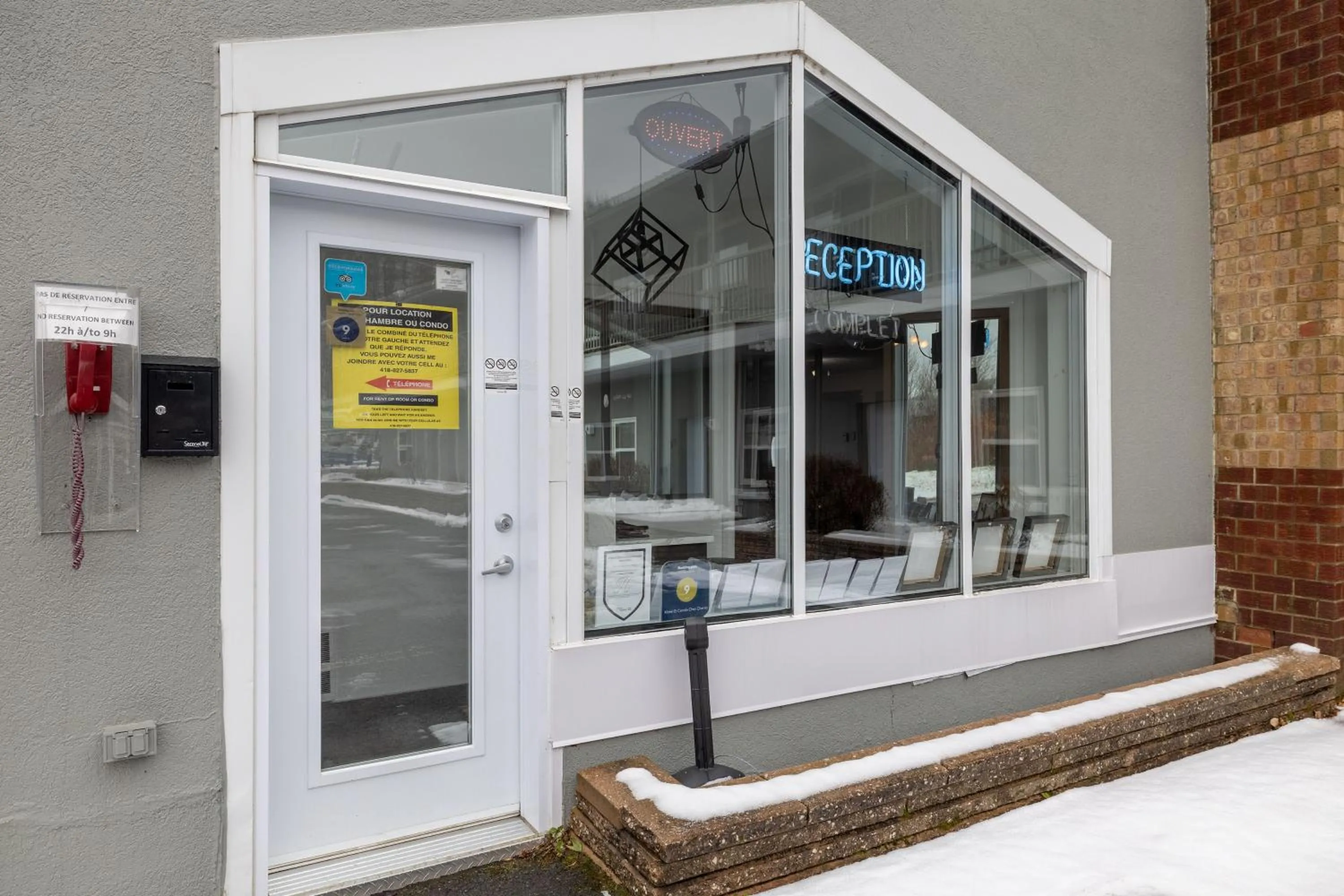 Lobby or reception in Motel Et Condo Chez Charley