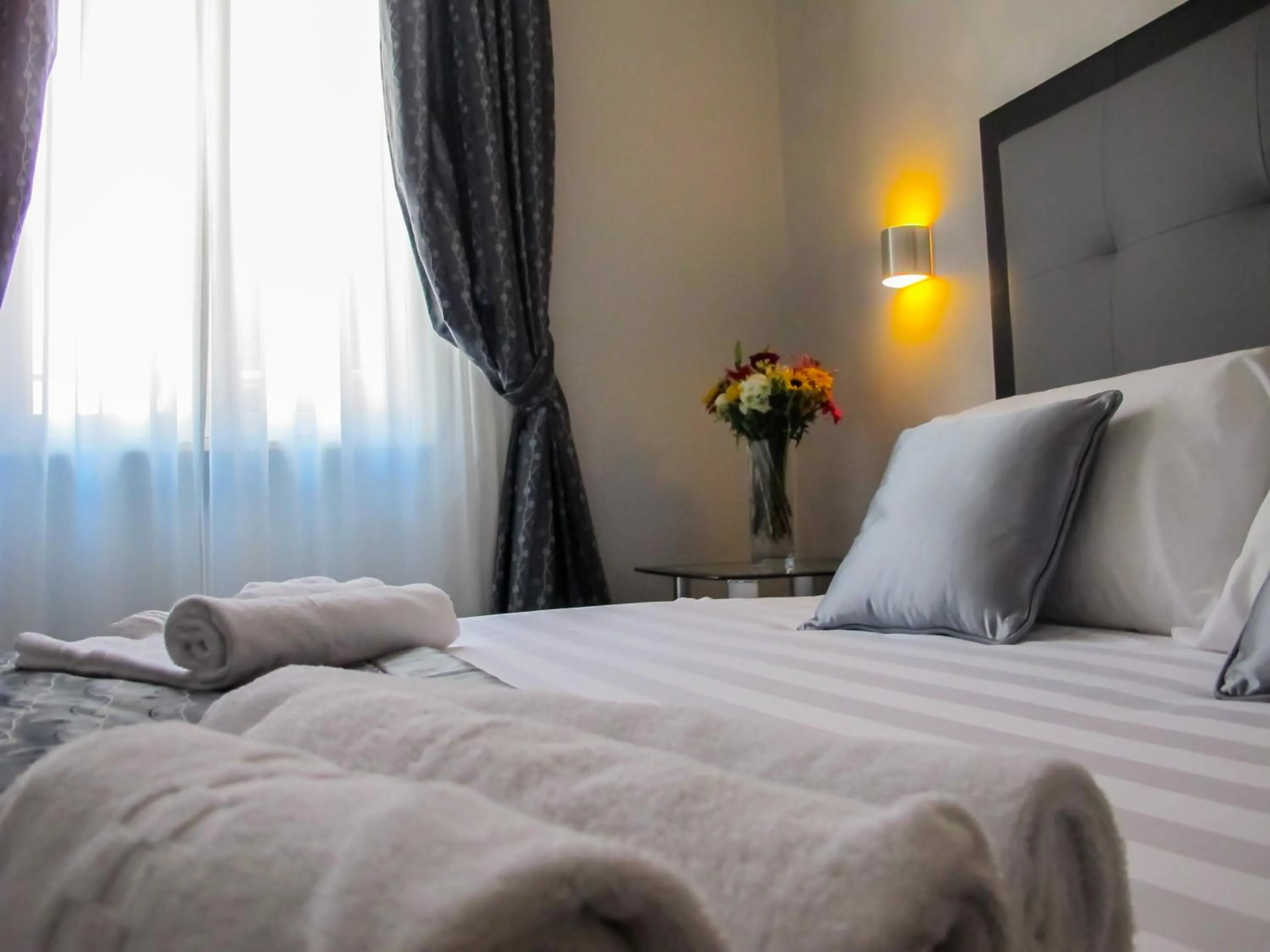 Decorative detail, Bed in Roma Veneto Relais