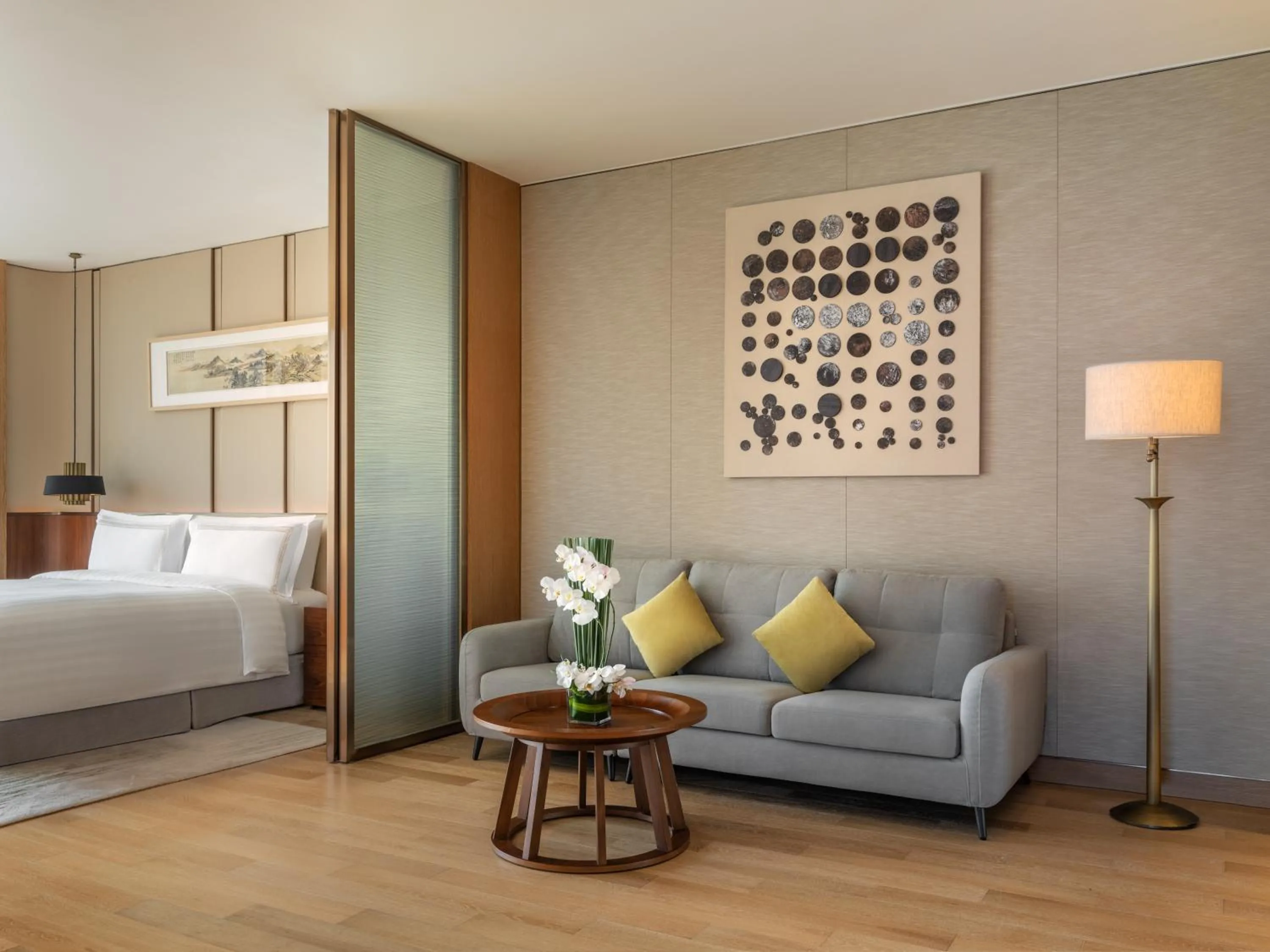 Living room, Bed in Conrad Xiamen