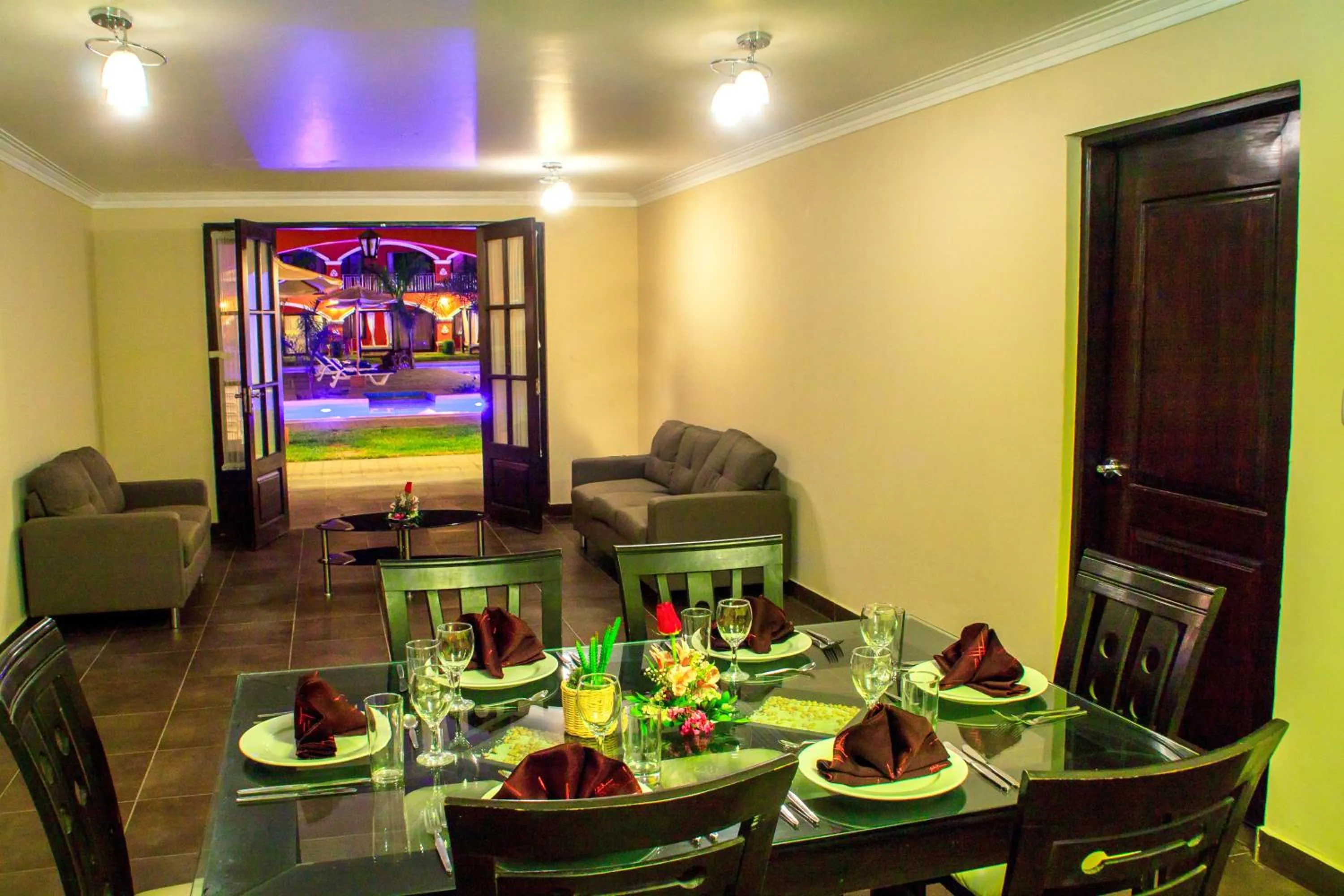 Dining area in Hacienda San Juan Resort