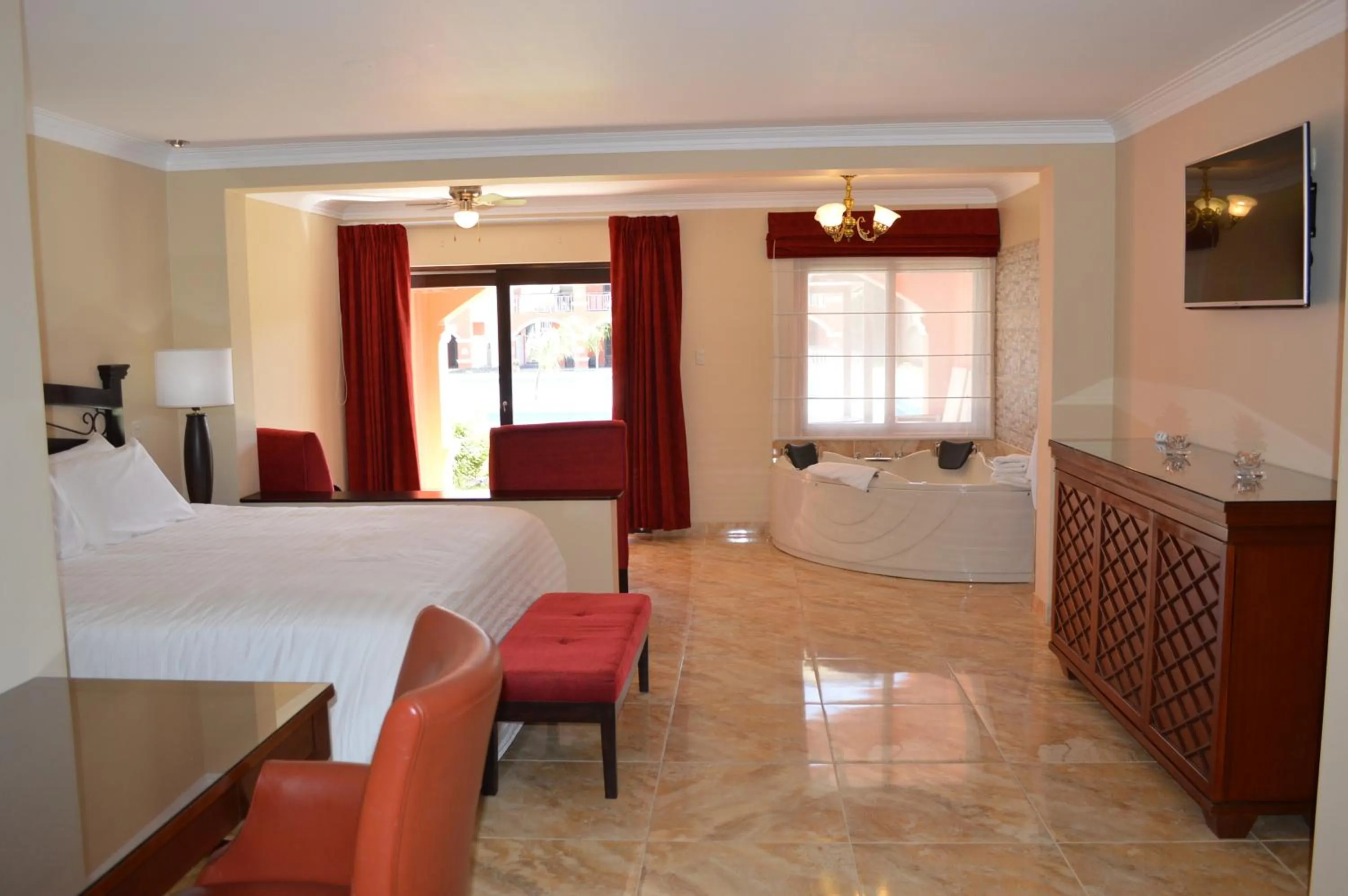 Bed in Hacienda San Juan Resort