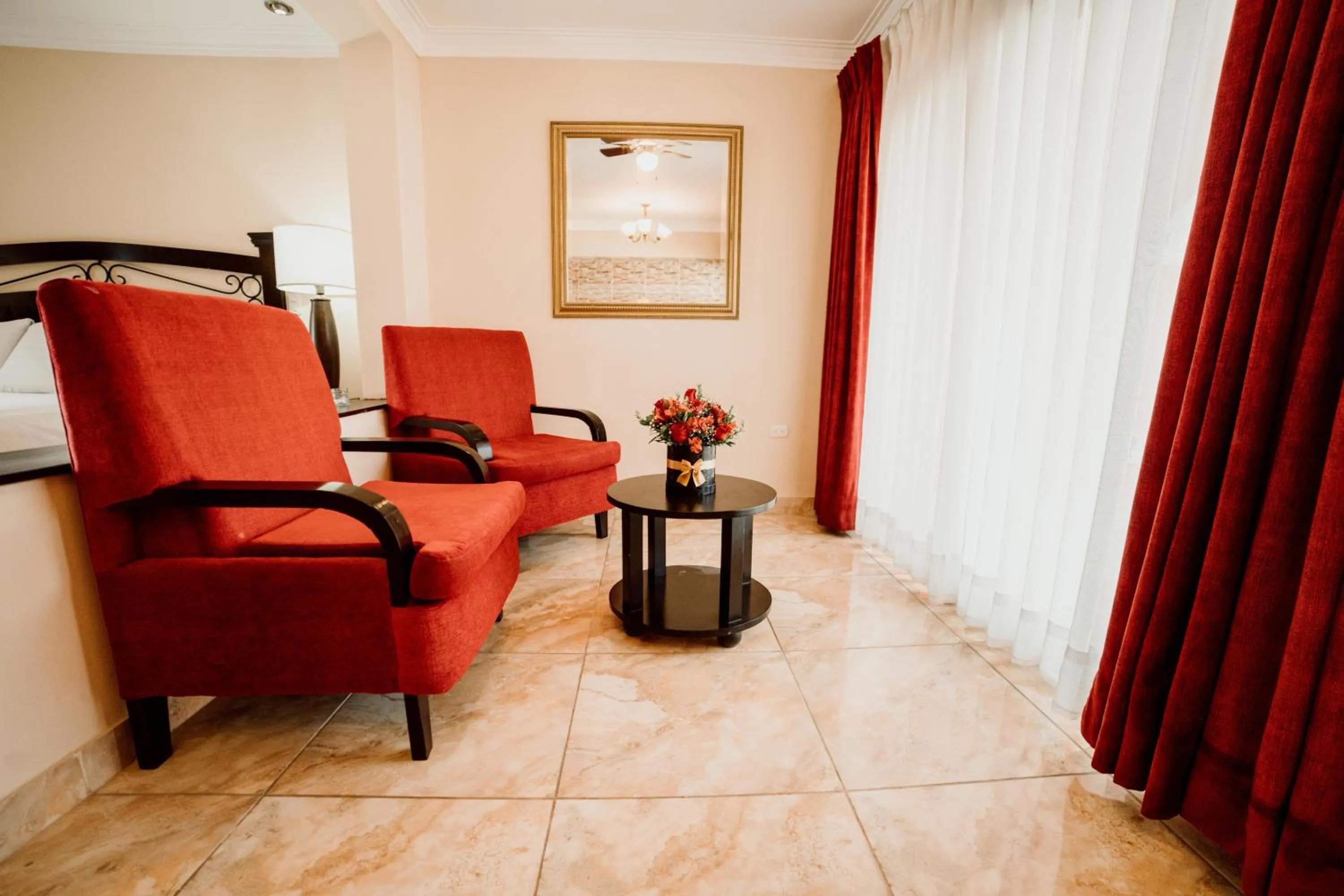 Seating area in Hacienda San Juan Resort