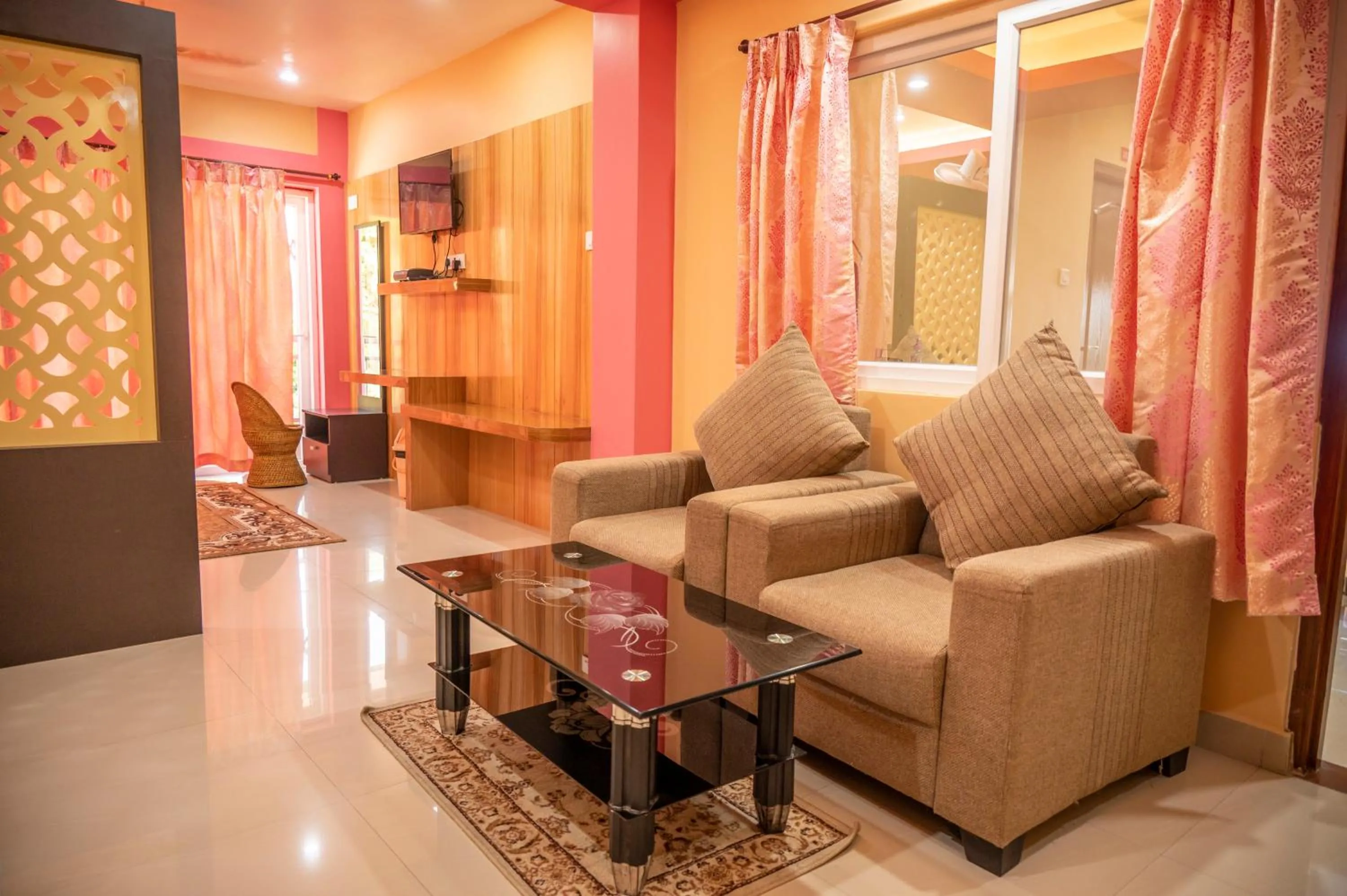 Seating area in The Seaview Residency