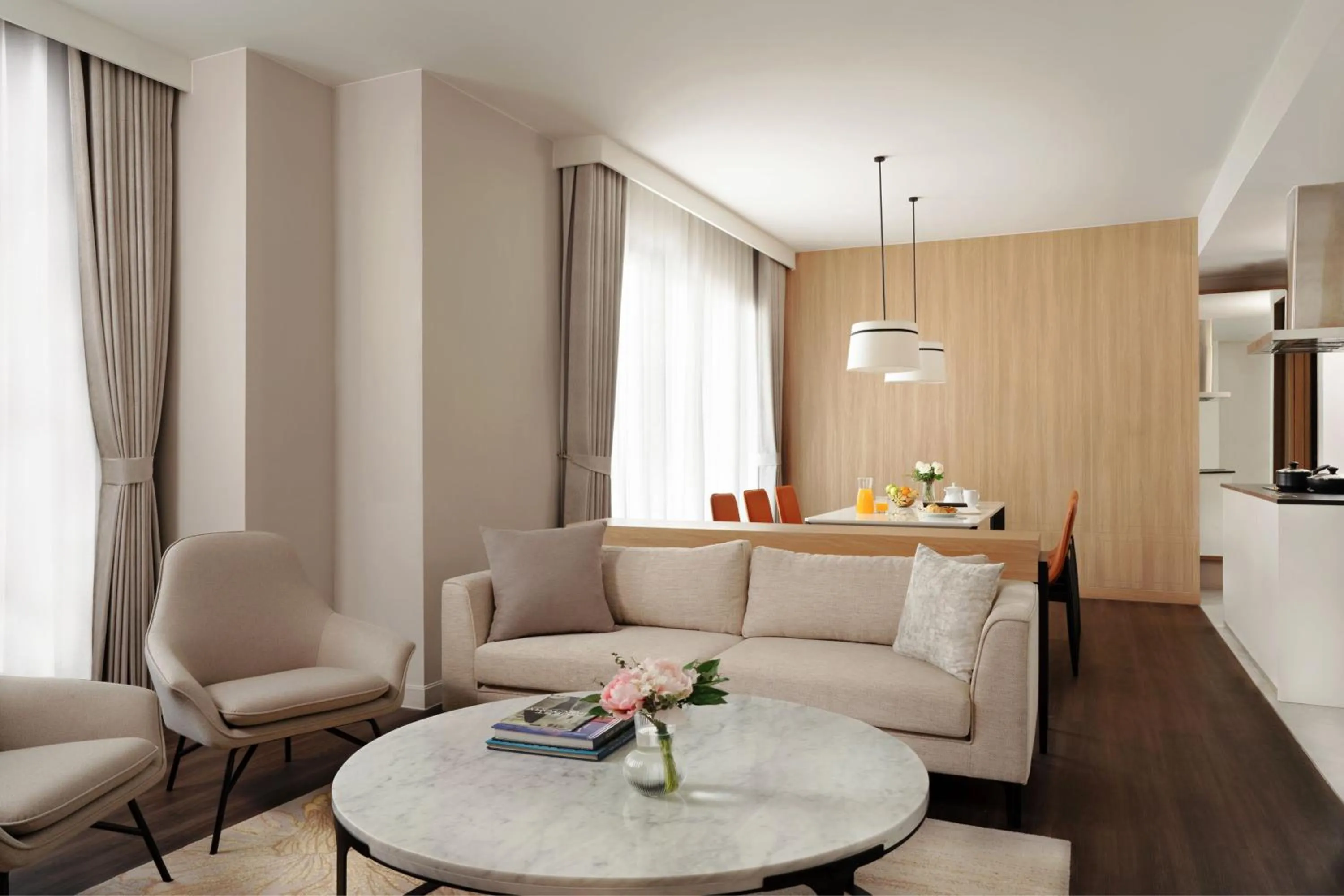 Living room in Marriott Executive Apartments Bangkok, Sukhumvit 101