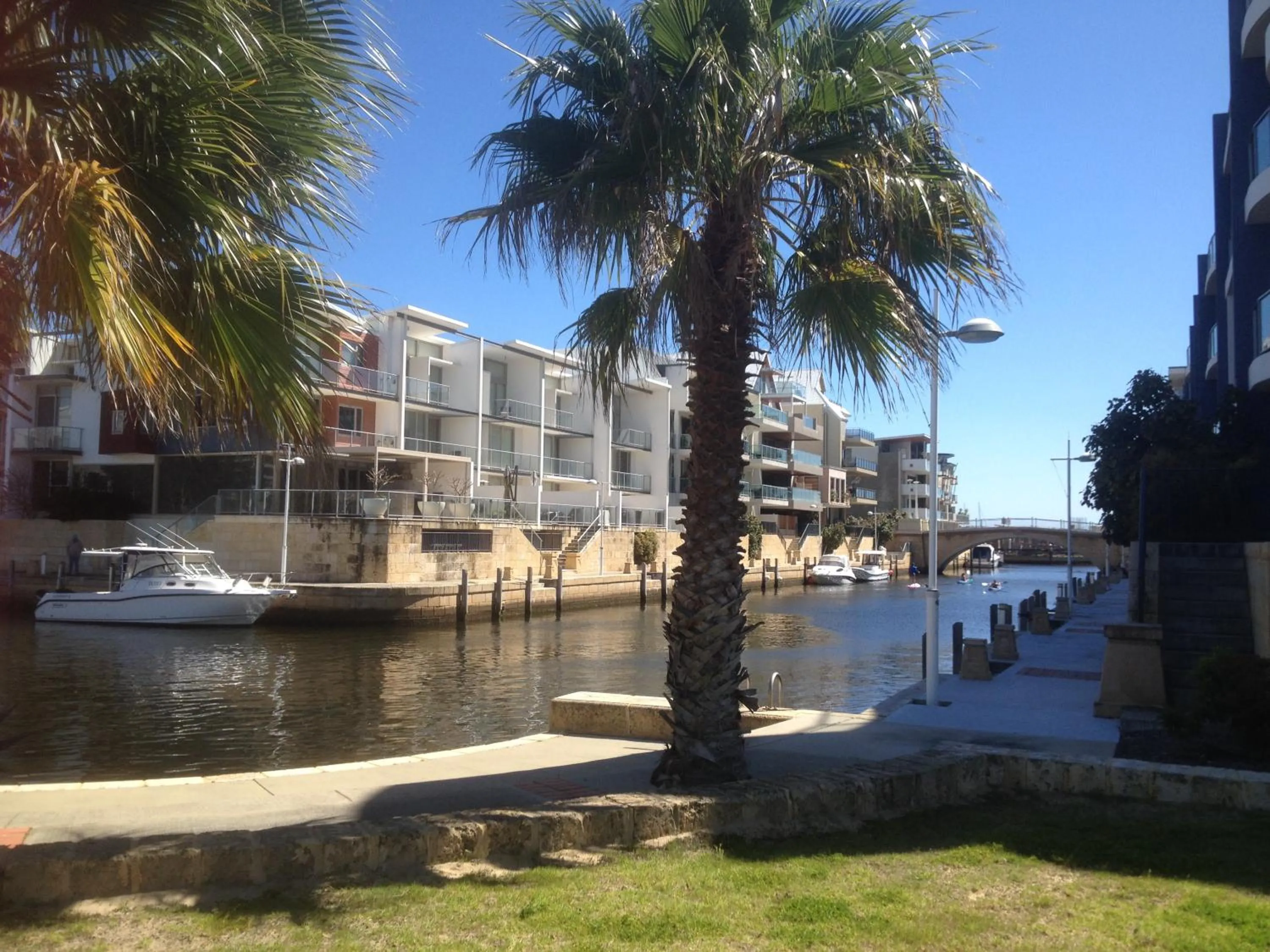 River view in Mandurah Ocean Marina Chalets