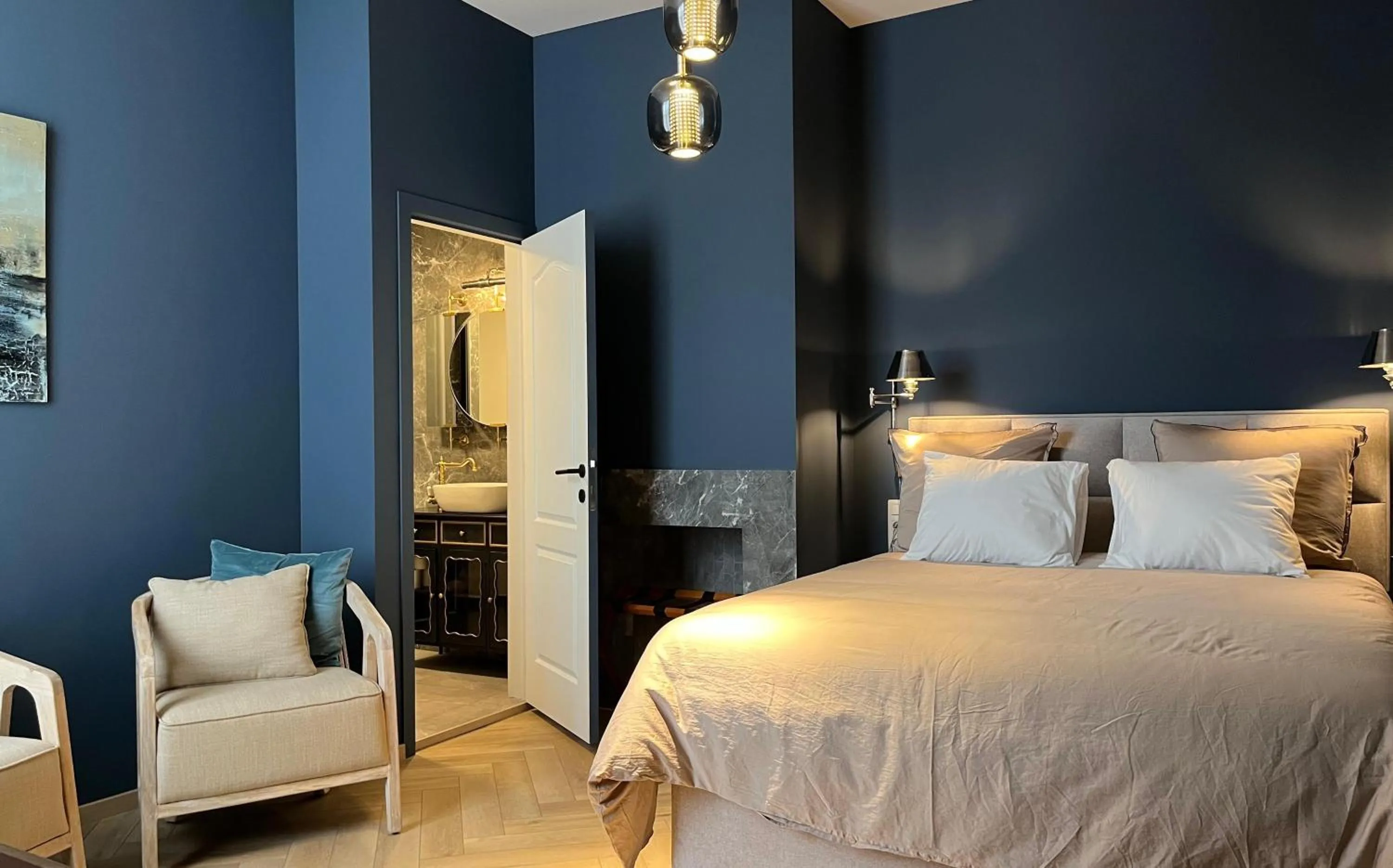 Bed in Hotel Saint Georges