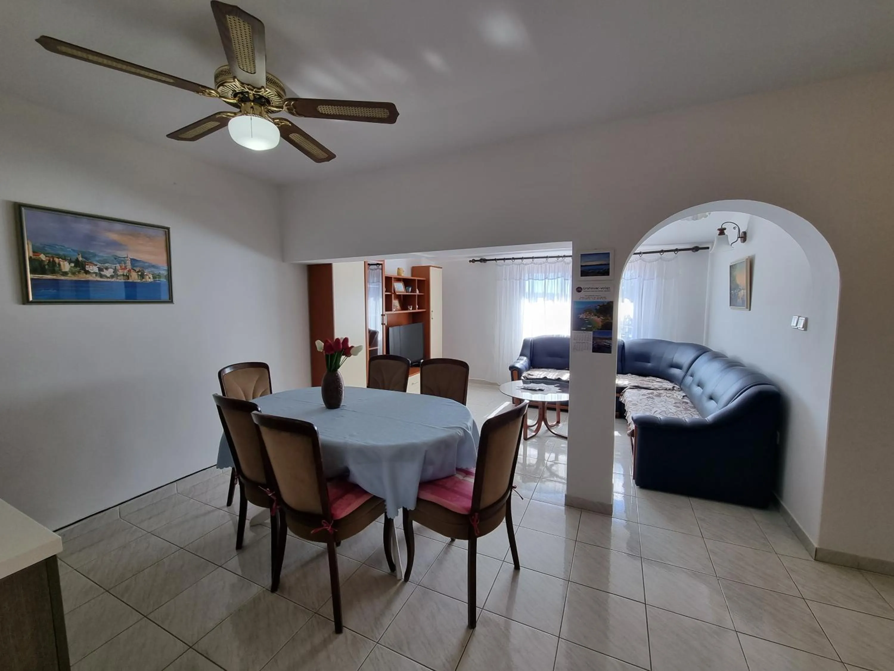 Living room, Bed in Apartment Grbac