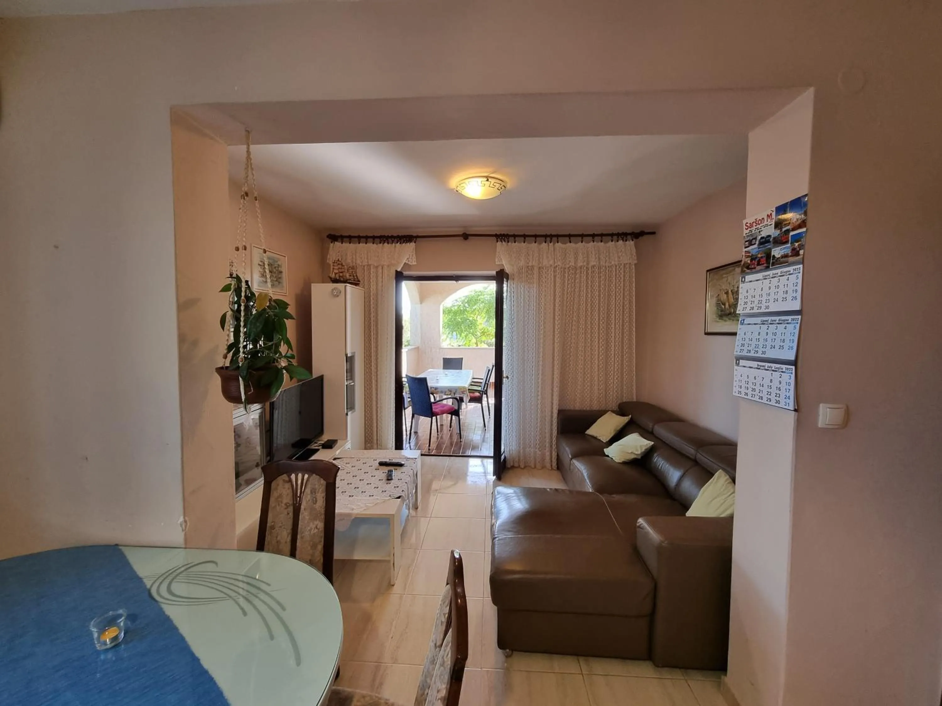 Living room, Bed in Apartment Grbac