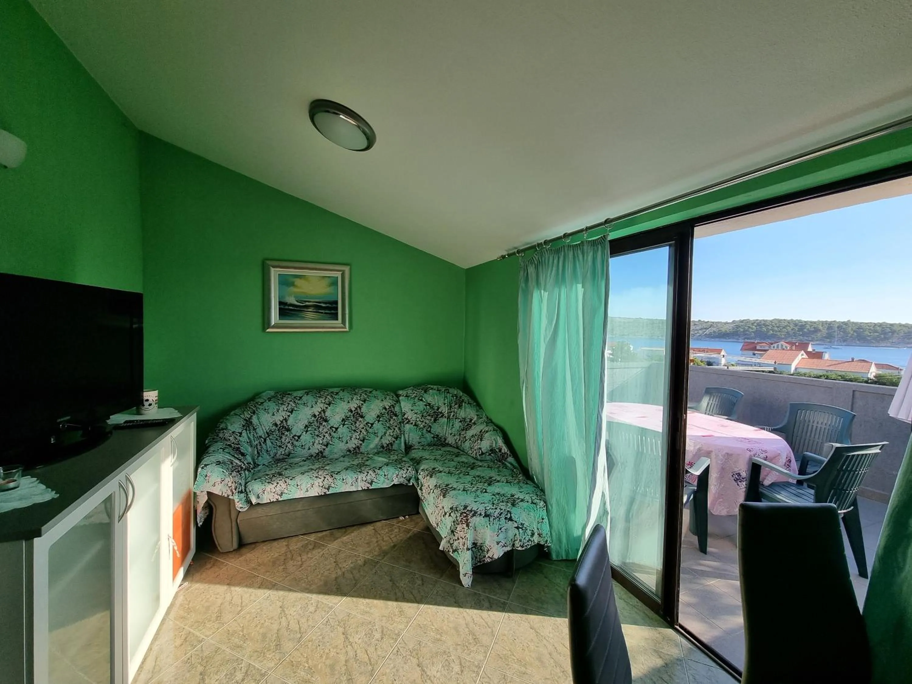 Living room, Bed in Apartment Grbac