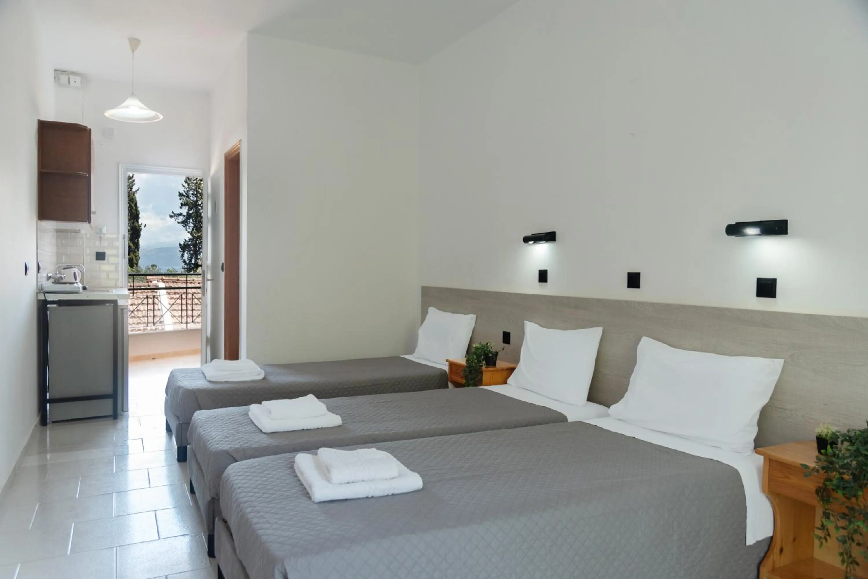 Bed in Kalypso studio Resorts