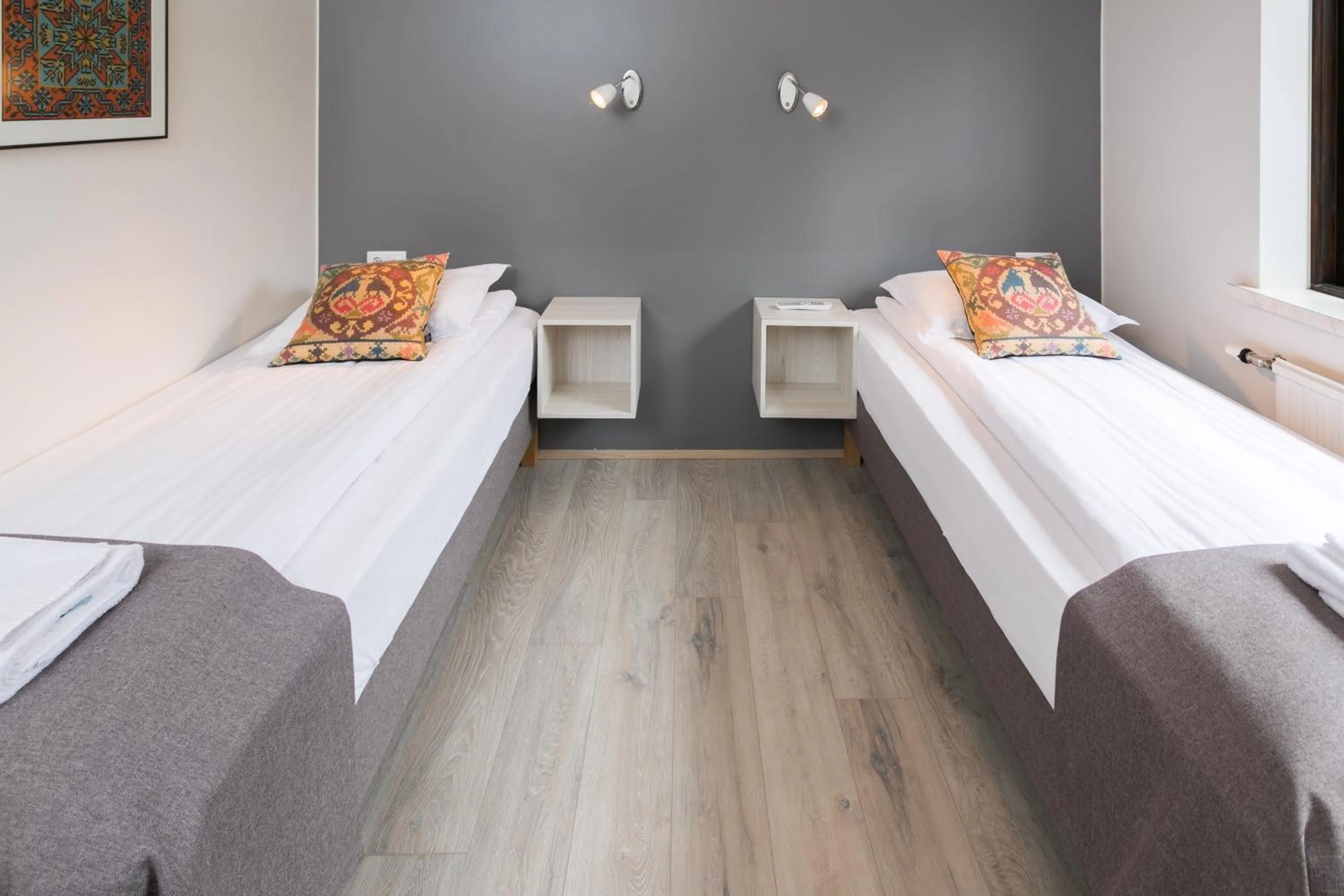 Bed in Brekkugerdi Guesthouse