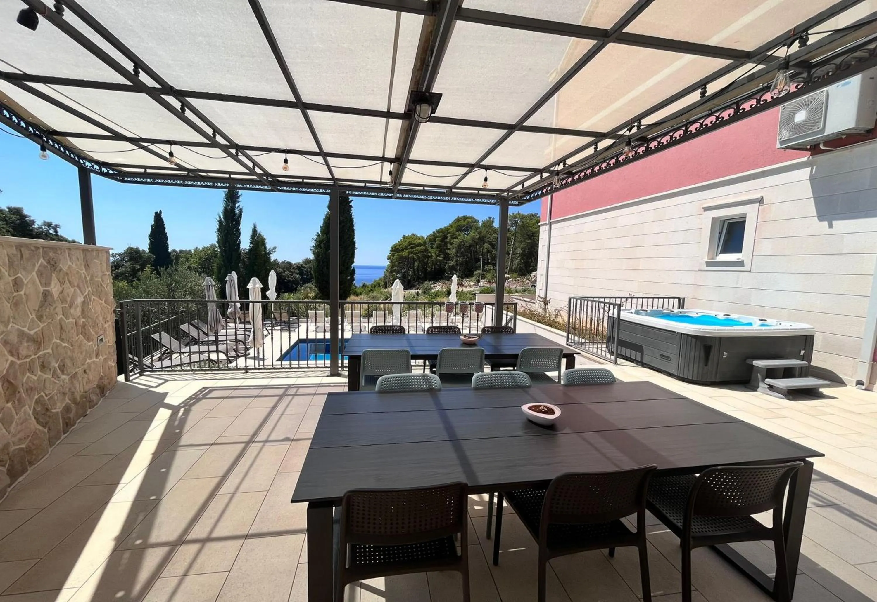 Patio in Apartments Villa Lukas