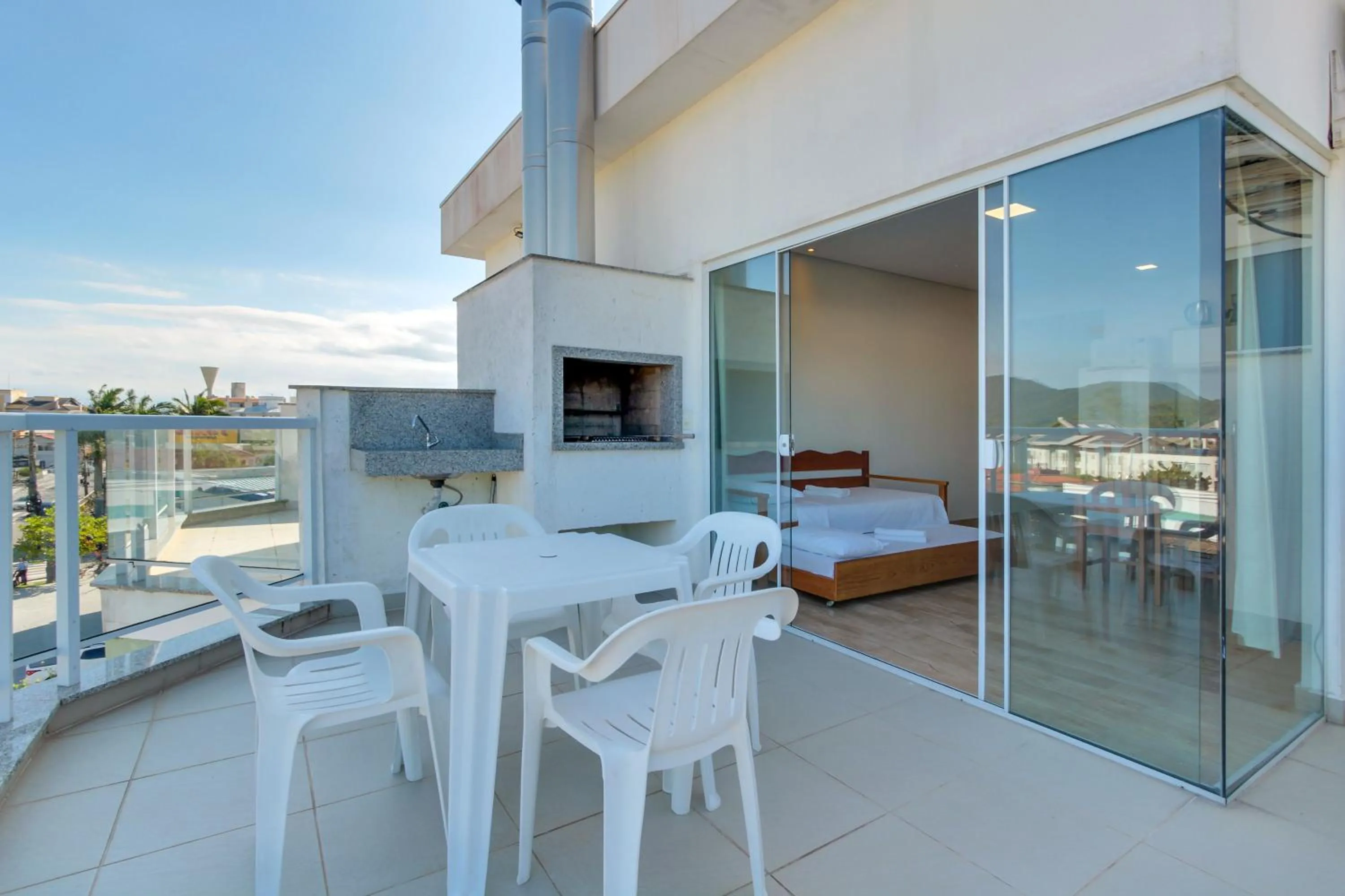 BBQ facilities in Imigrantes Apart Hotel