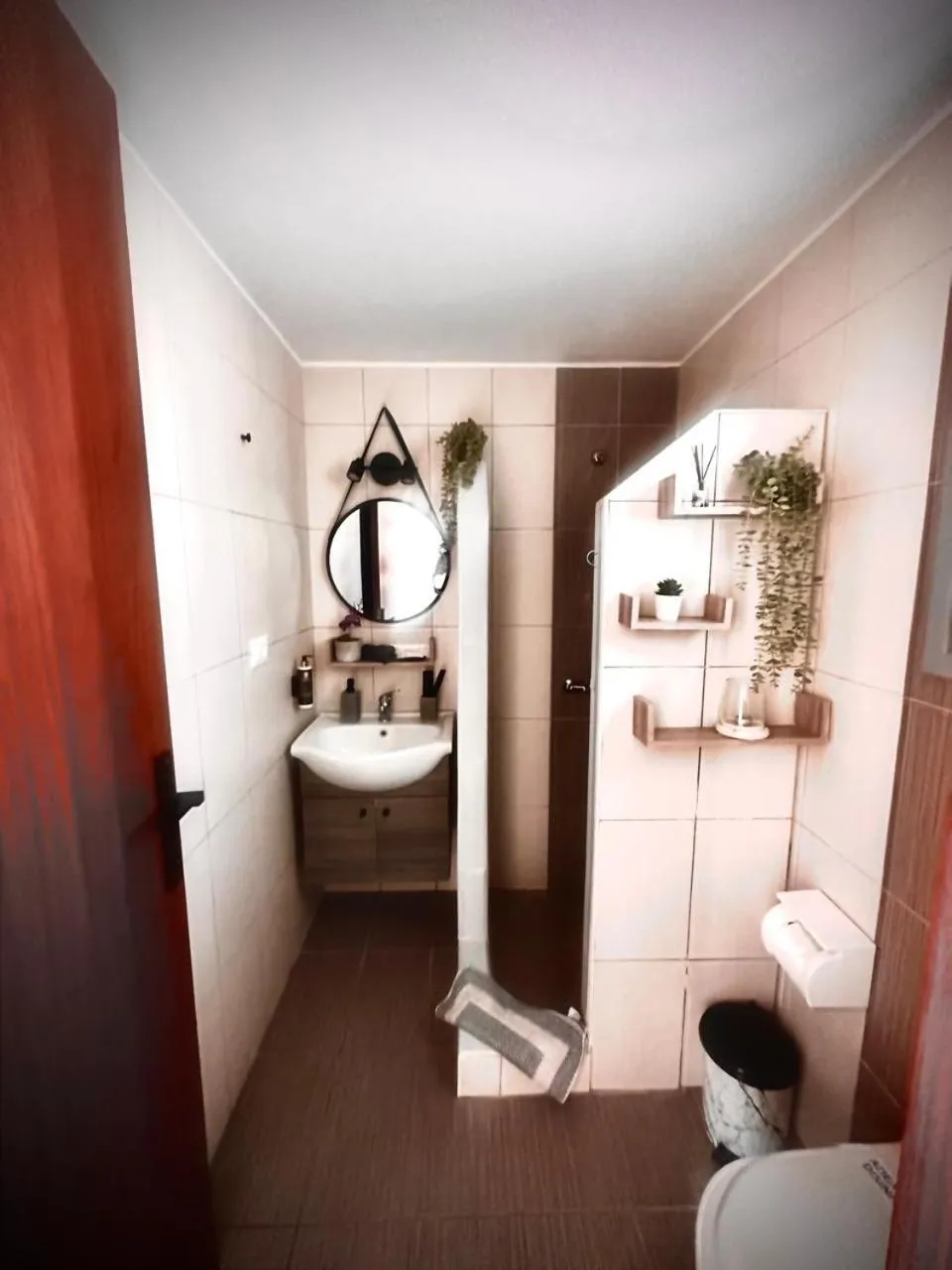 Bathroom, Bed in Mare Nostrum Santo