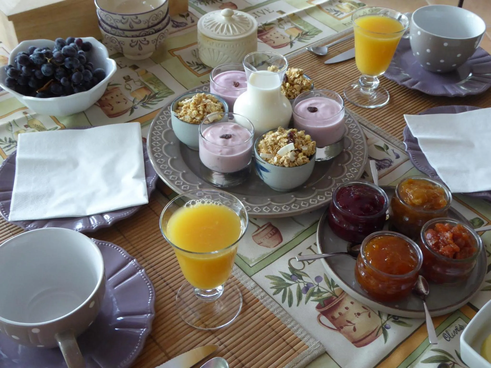 Continental breakfast in Le Verger