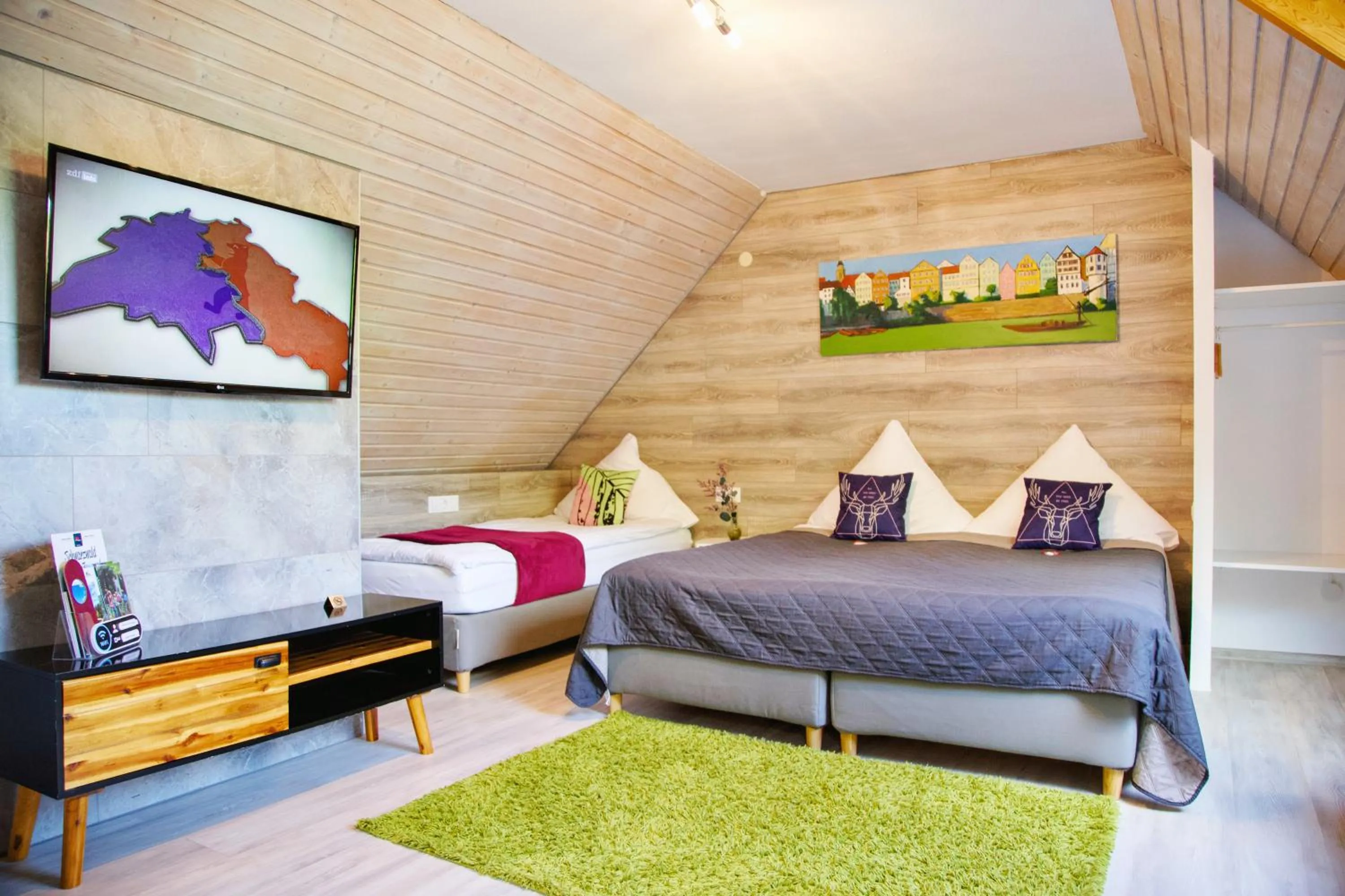 Bedroom, Bed in Das Waldhaus