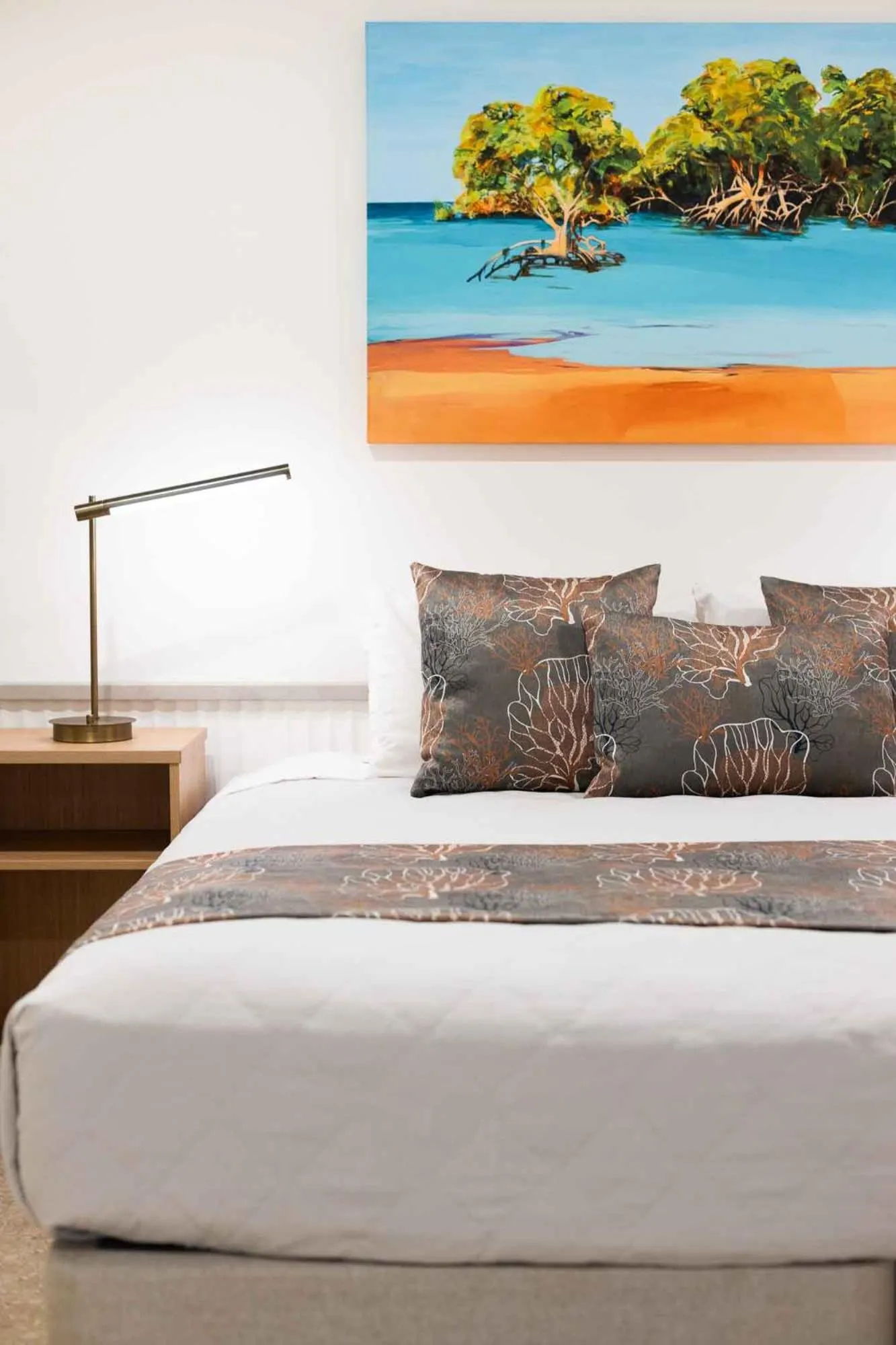 Bed in Moonlight Bay Suites