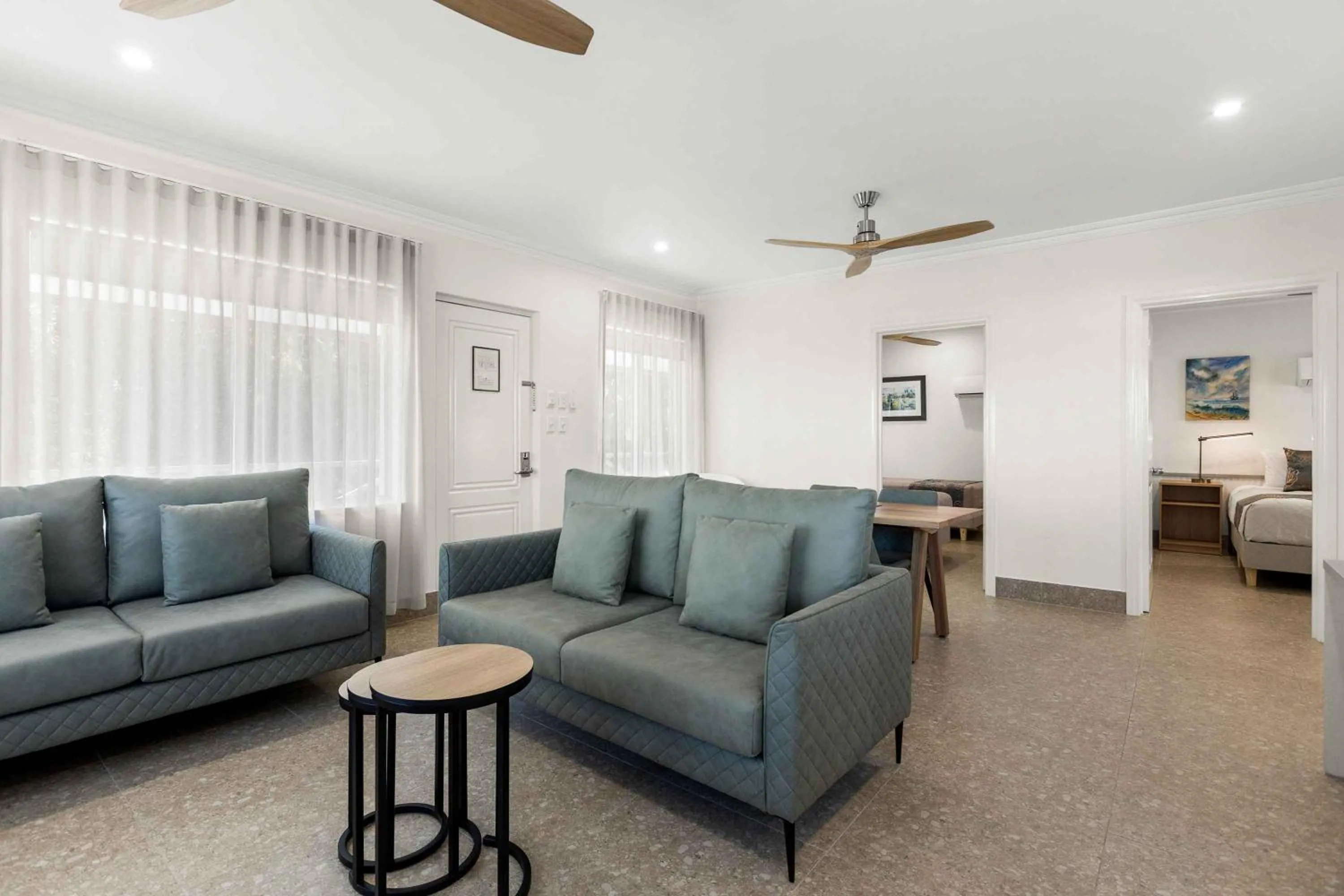 Living room in Moonlight Bay Suites