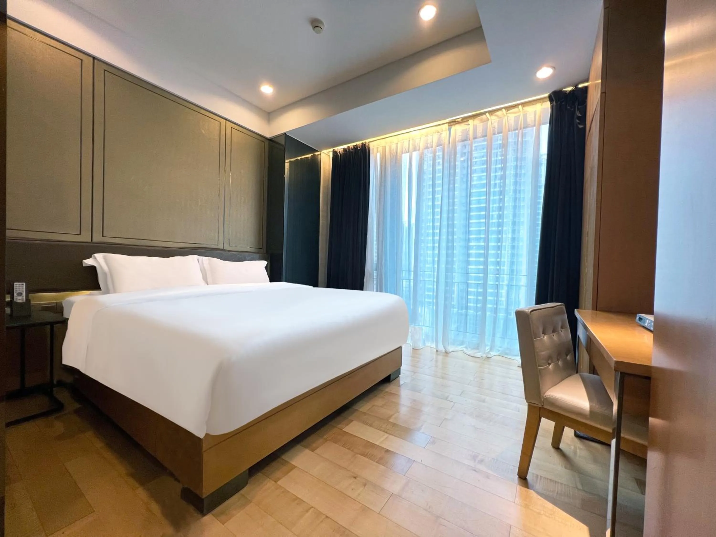 Bed in Vaperse Hotel Guangzhou Zhujiang New Town - Free Shuttle Bus During Canton Fair