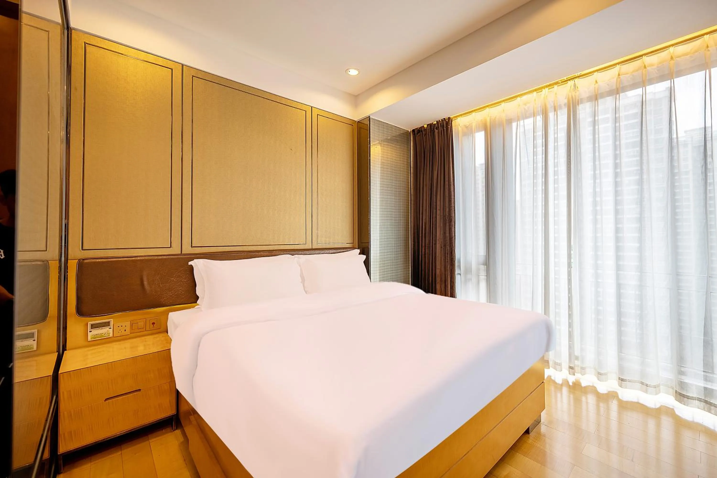 Bed in Vaperse Hotel Guangzhou Zhujiang New Town - Free Shuttle Bus During Canton Fair