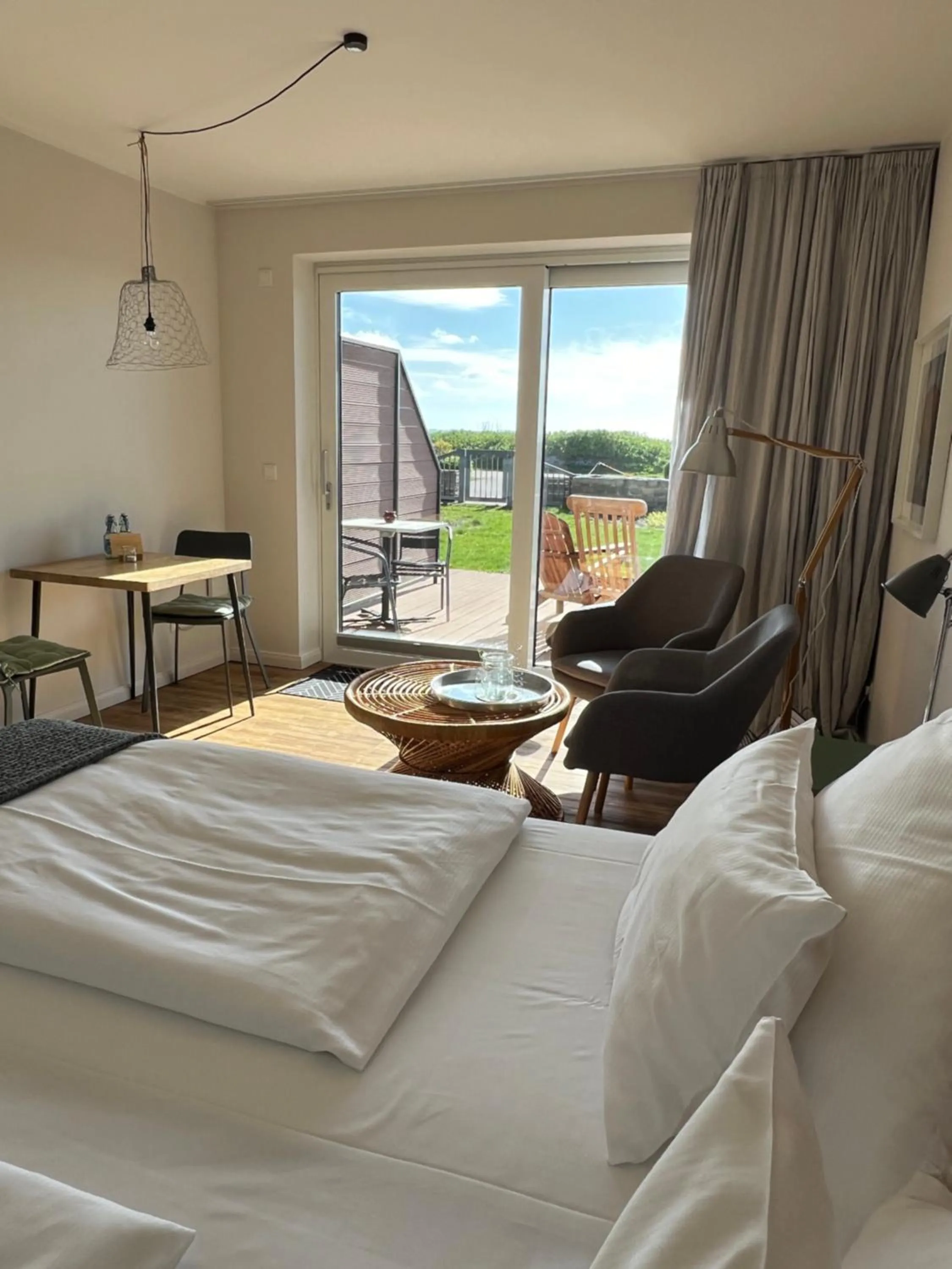 Bed in Ostsee-Strandhaus-Holnis