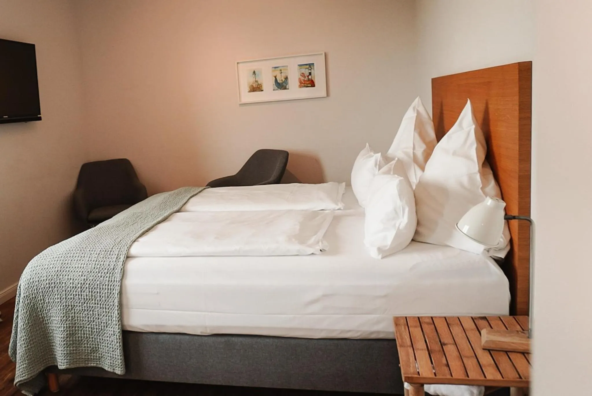 Bed in Ostsee-Strandhaus-Holnis