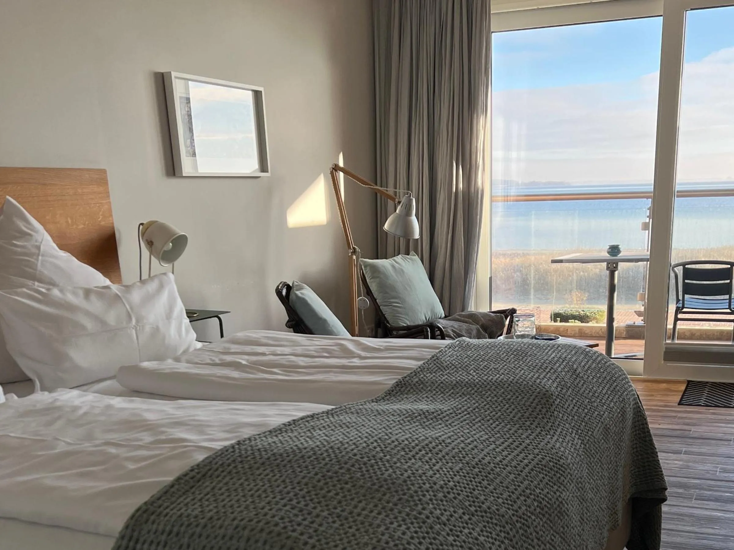 Bed in Ostsee-Strandhaus-Holnis