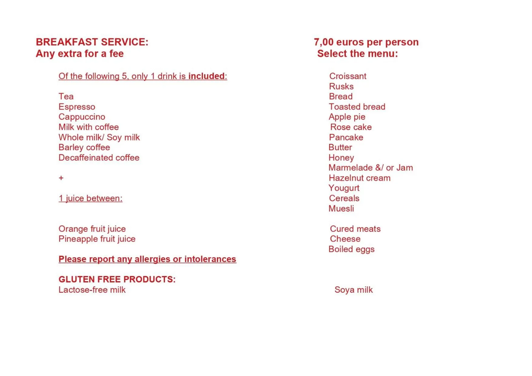 Breakfast in Resort La Mola