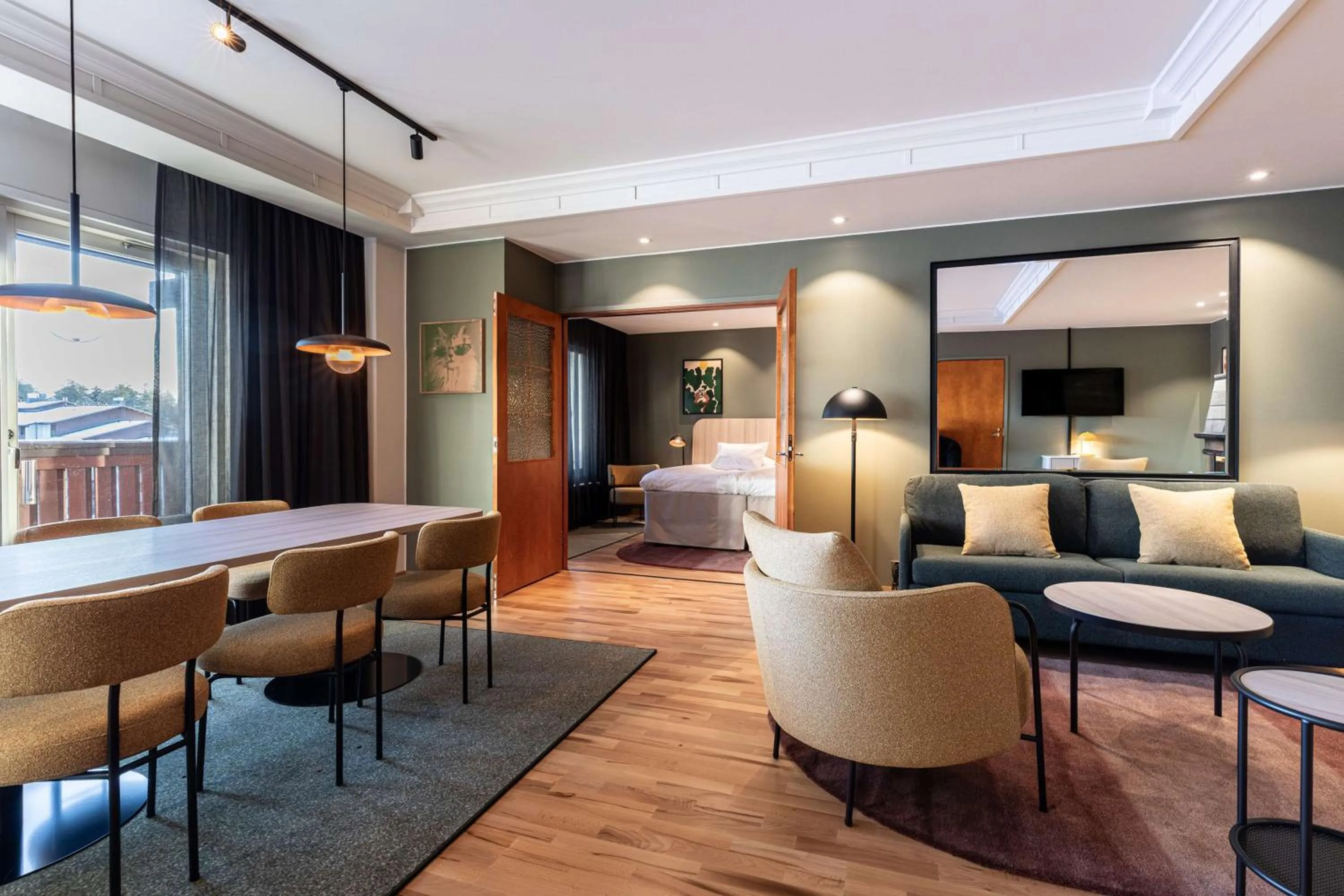 Bedroom, Bed in Scandic Rukahovi