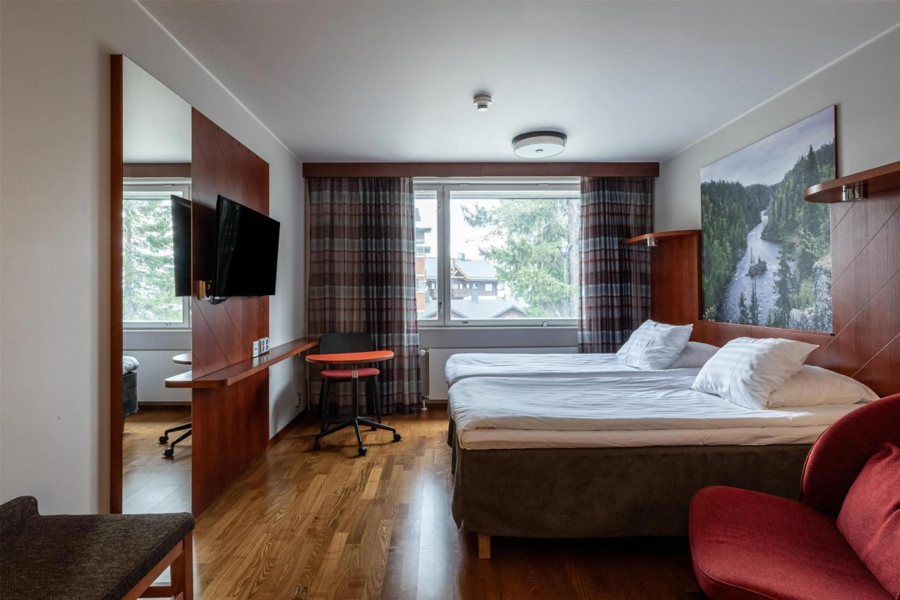 Bedroom, Bed in Scandic Rukahovi