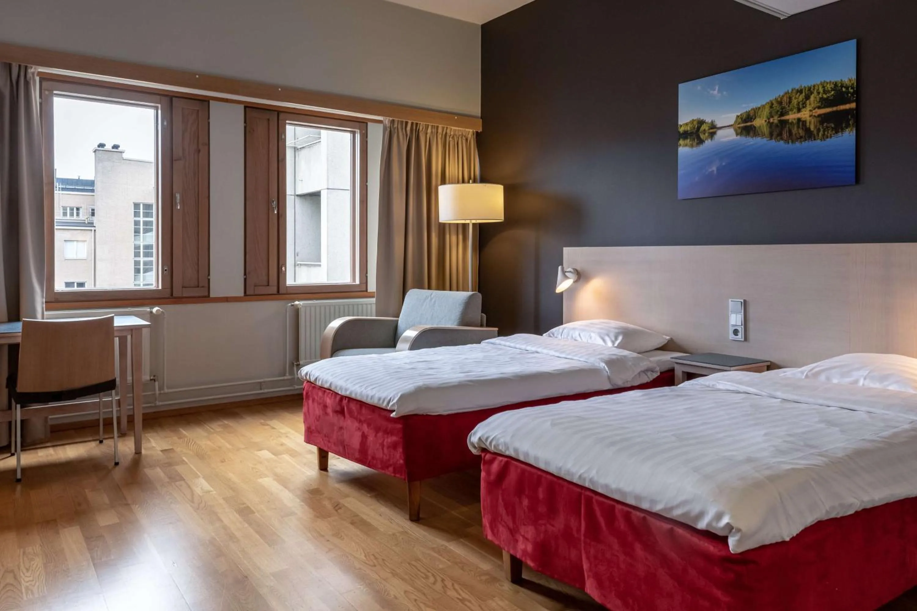 Bedroom, Bed in Scandic Joensuu