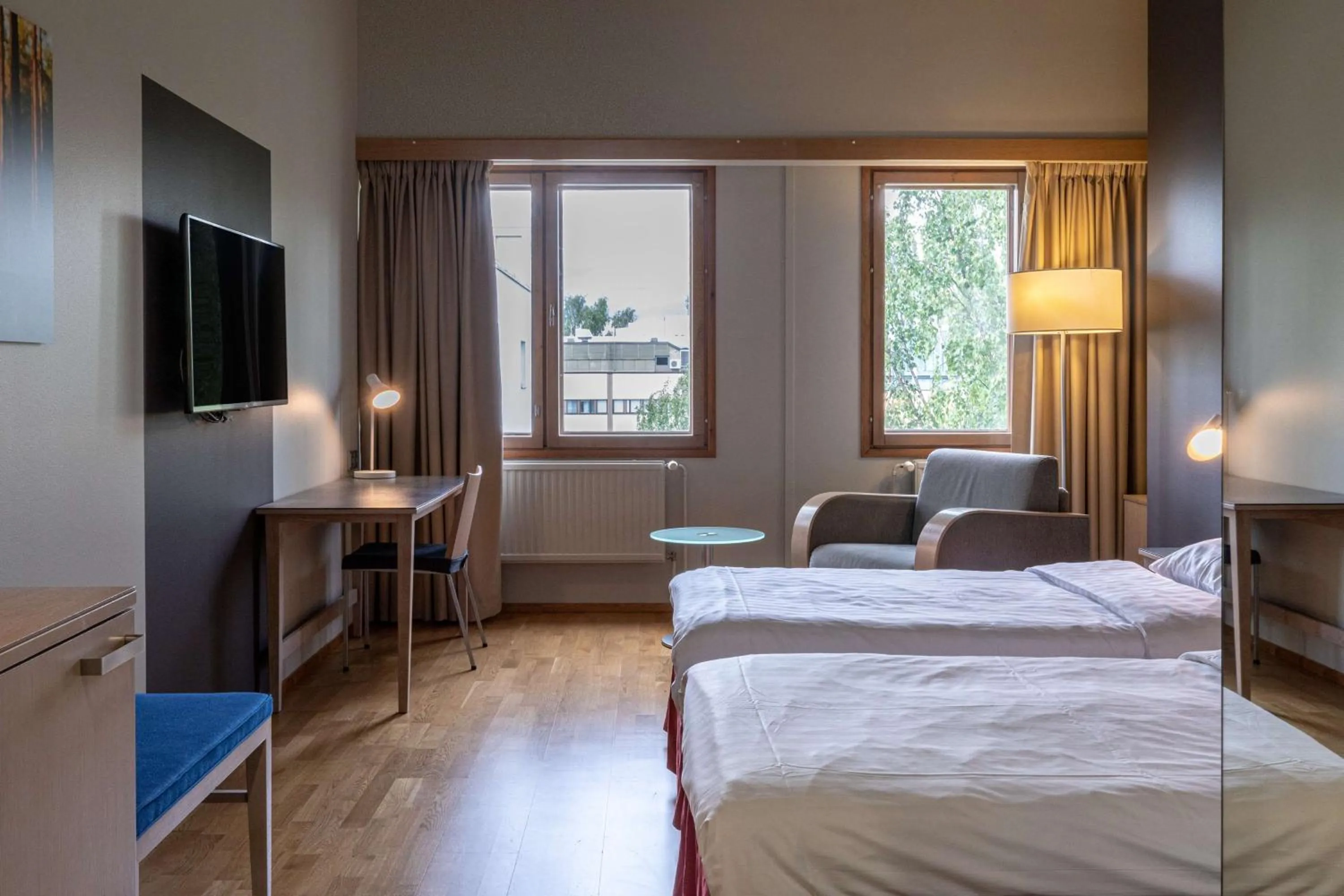 Bedroom, Bed in Scandic Joensuu