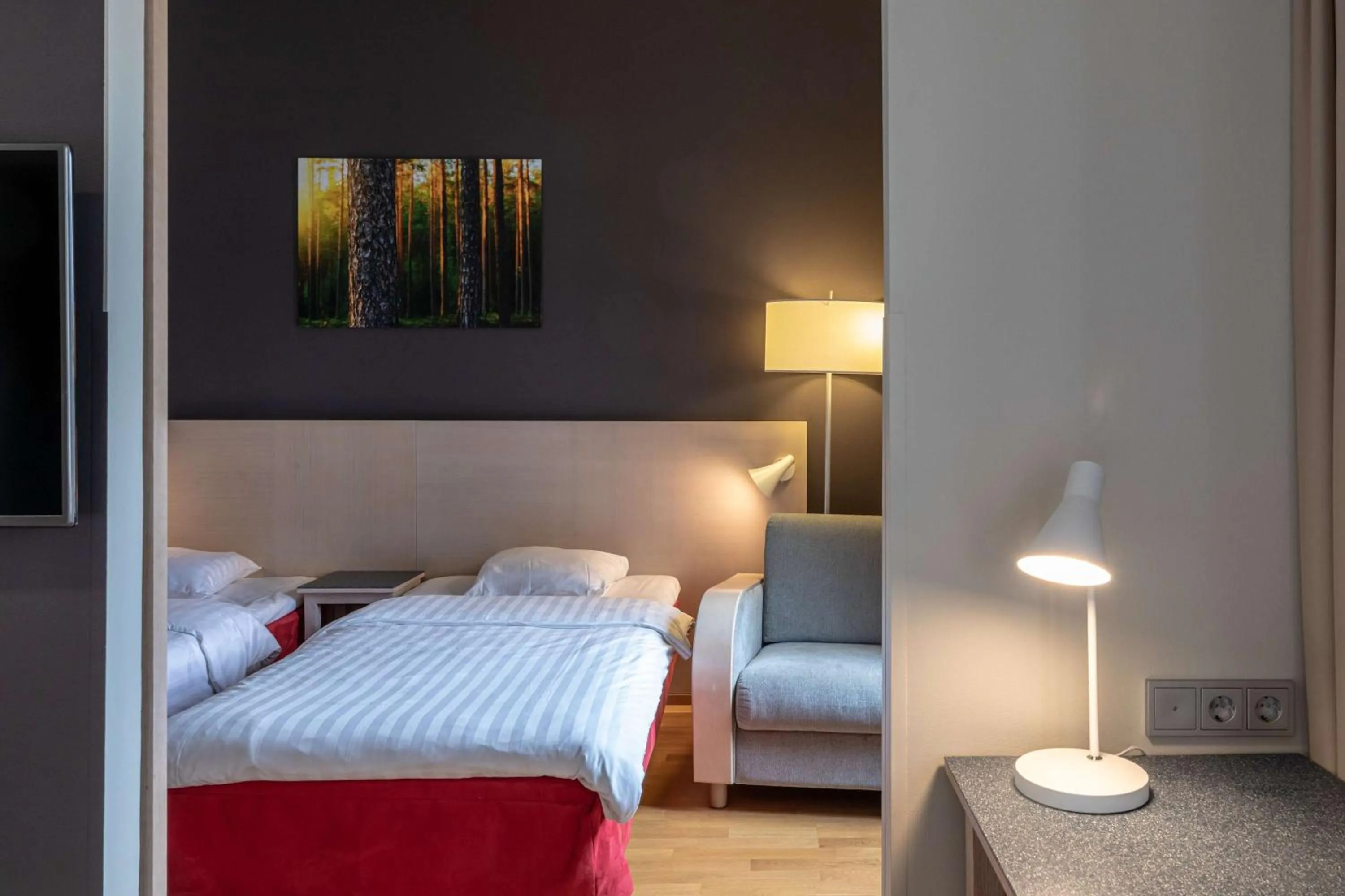 Bedroom, Bed in Scandic Joensuu