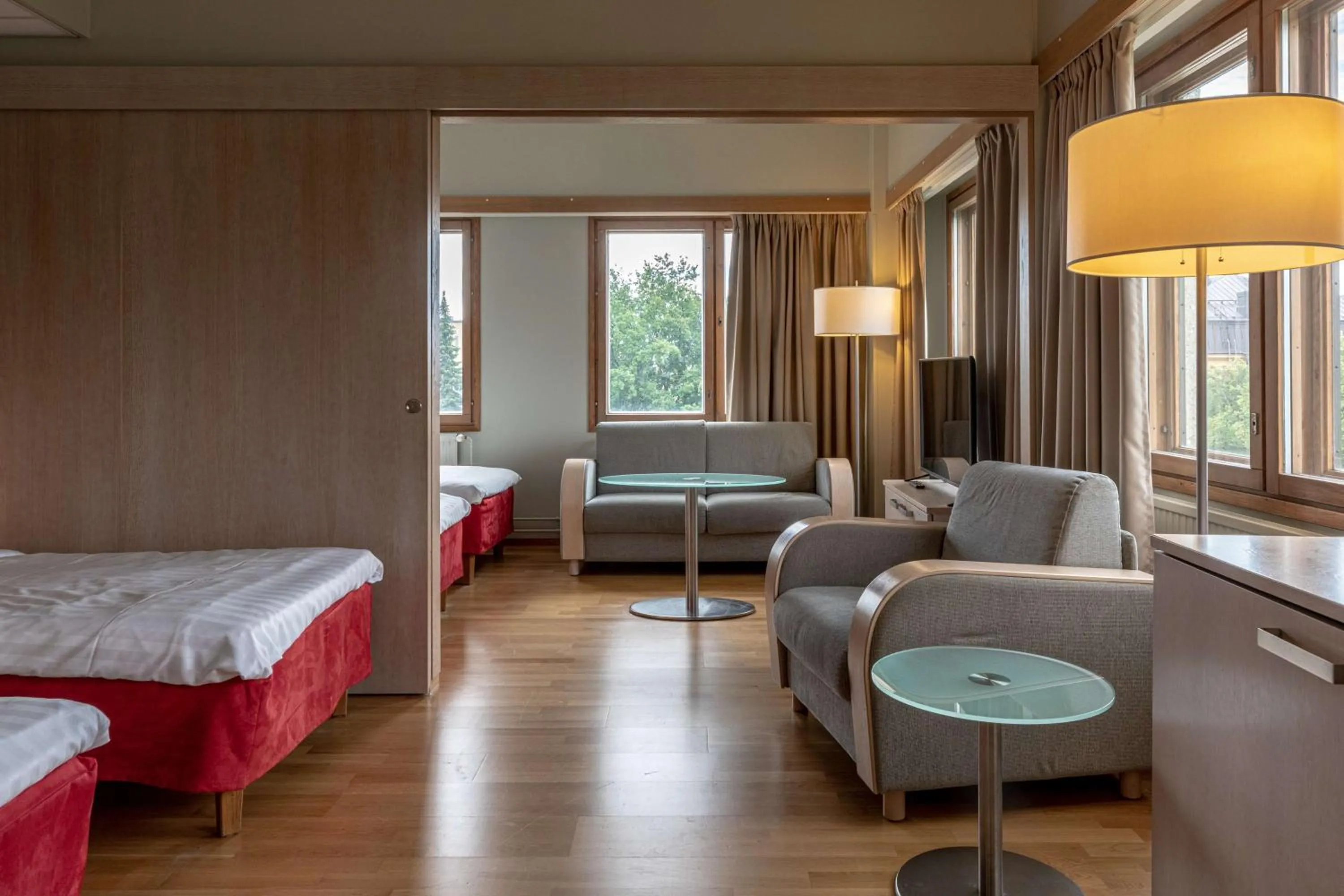 Bedroom, Bed in Scandic Joensuu