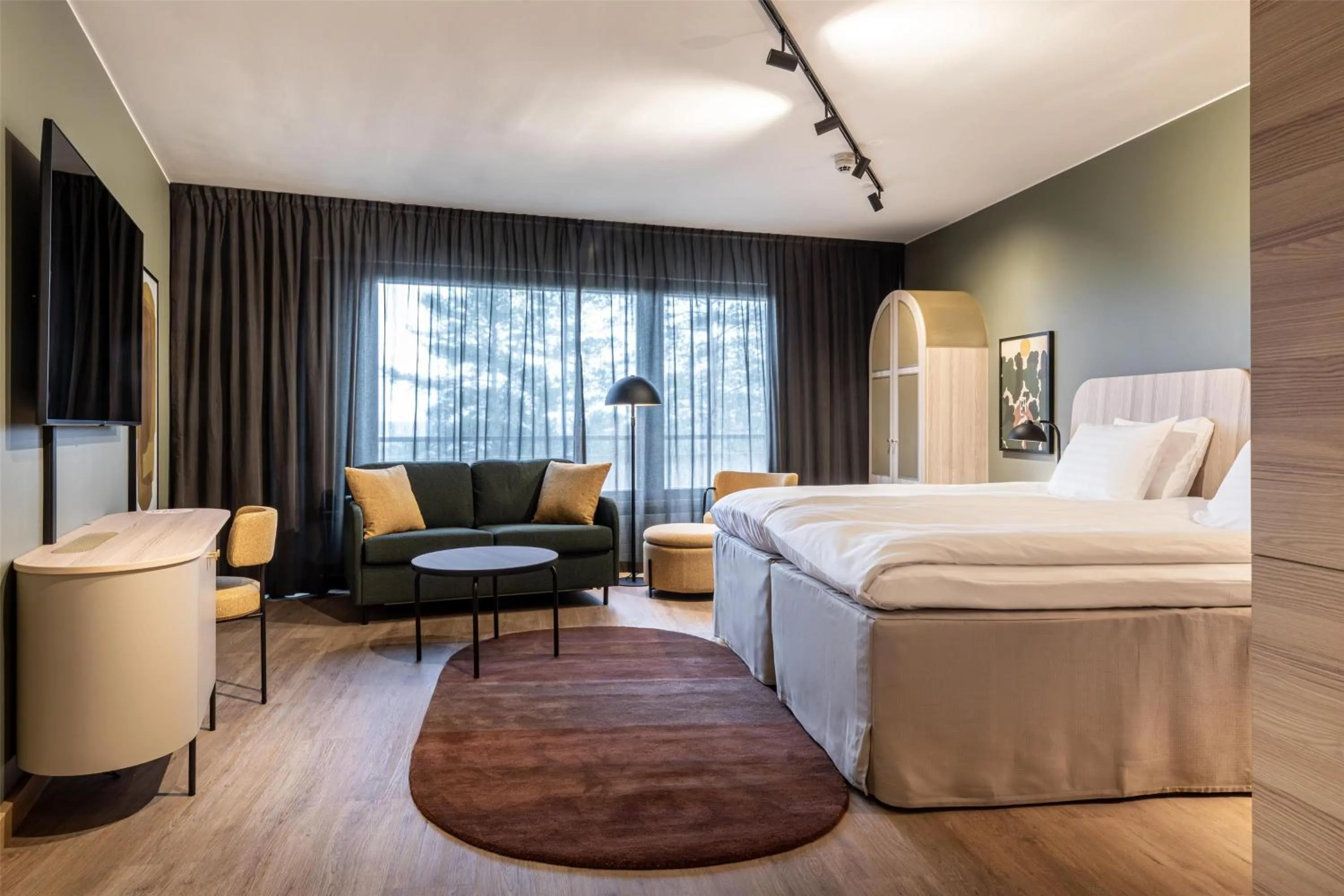 Bedroom, Bed in Scandic Laajavuori