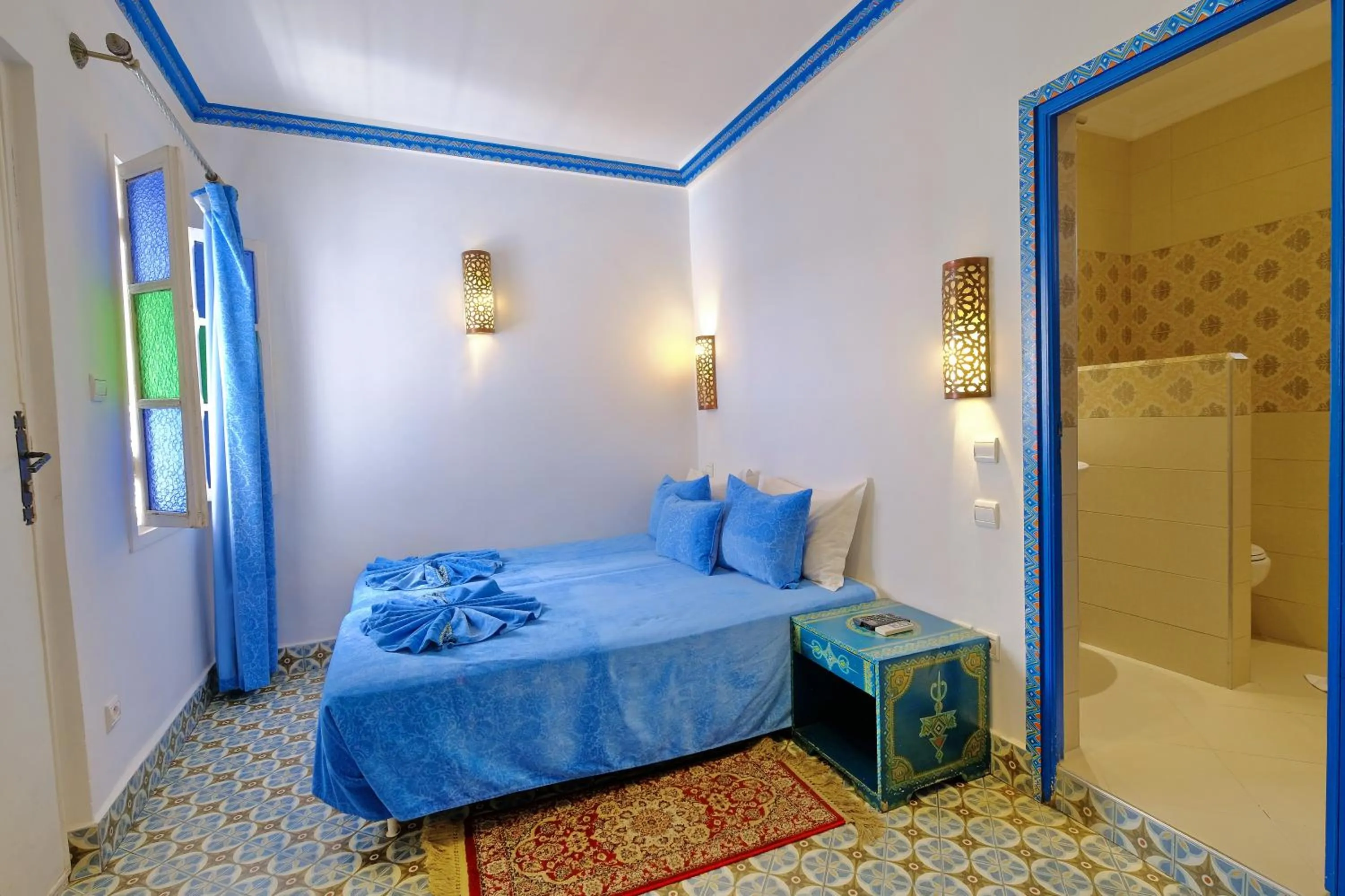 Bed in Riad Hôtel Essaouira