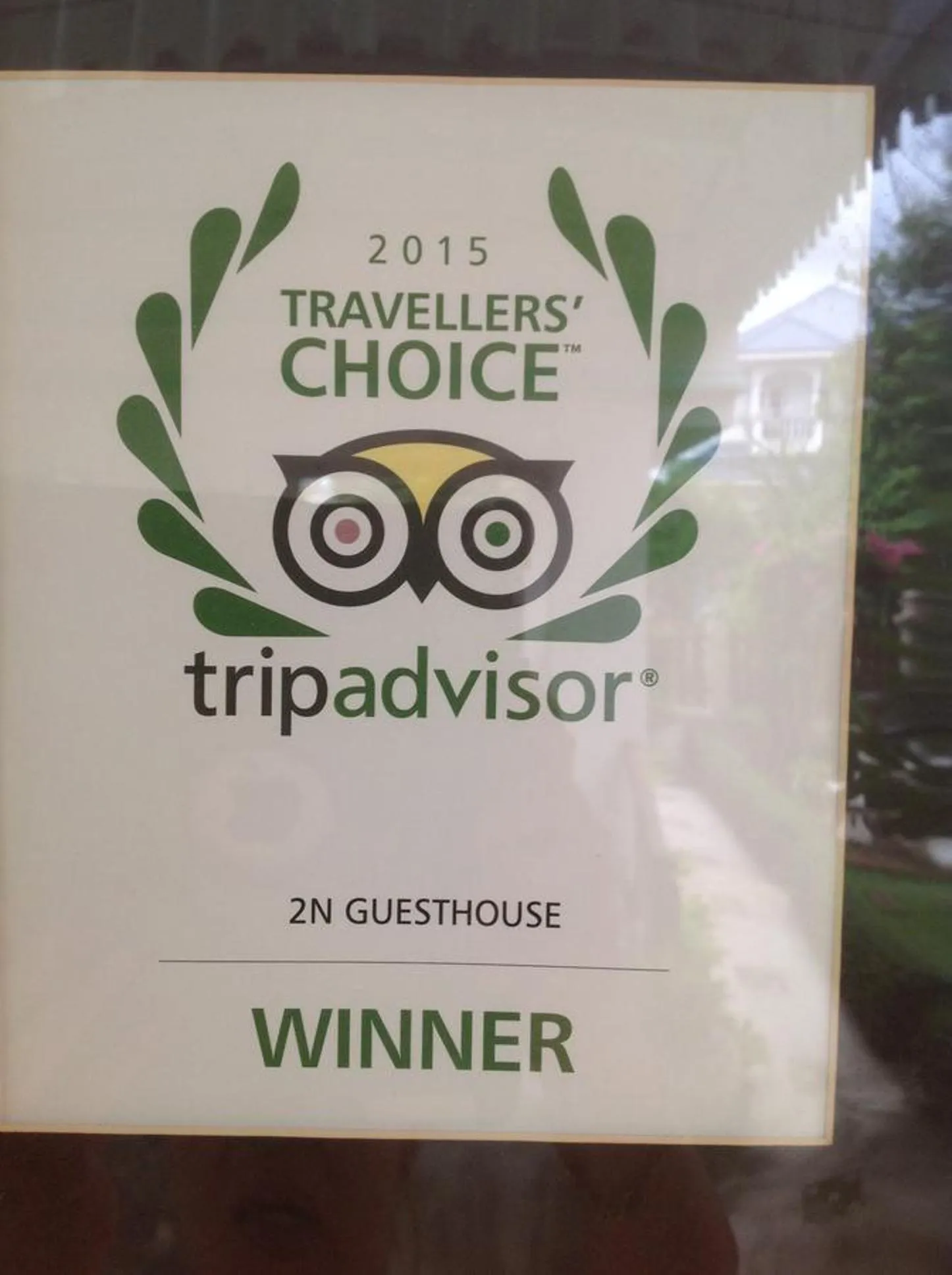 Certificate/Award in 2N Guesthouse