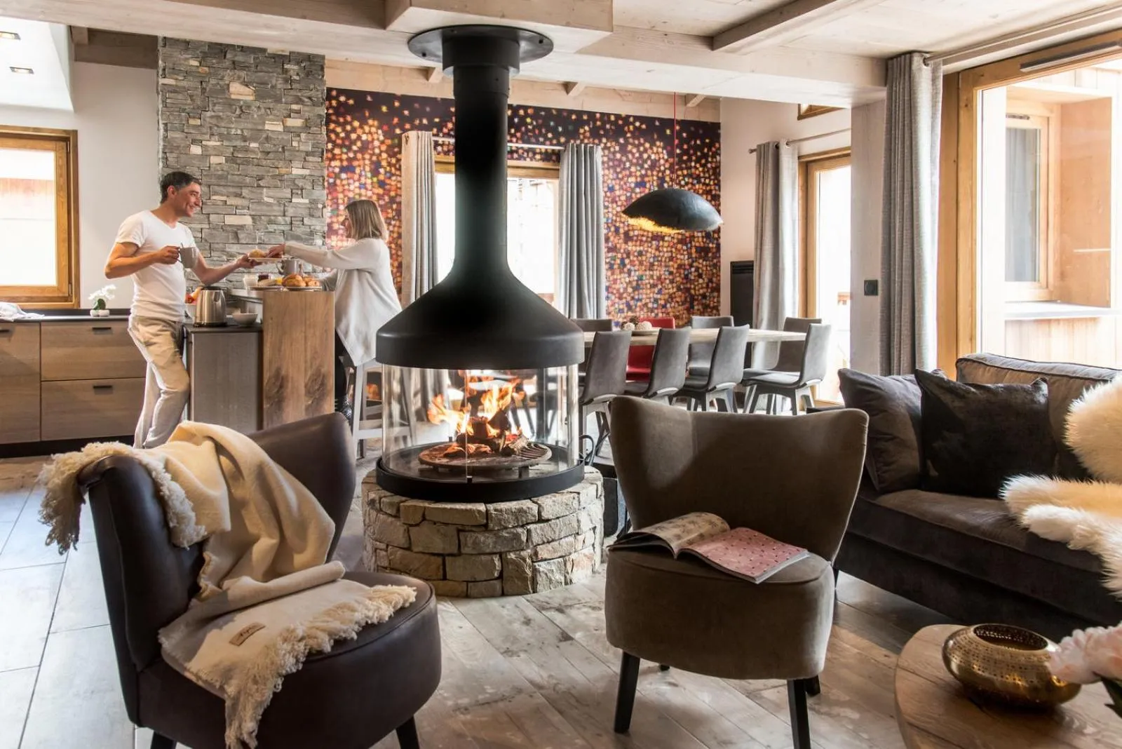 Living room in Chalet Skadi - Village Montana