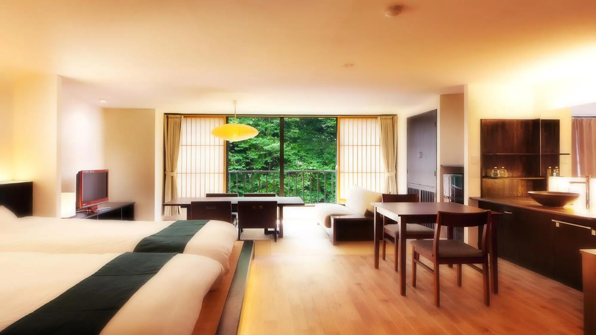 Bed in Aizu Higashiyama Onsen Shosuke no Yado Takinoyu since1880