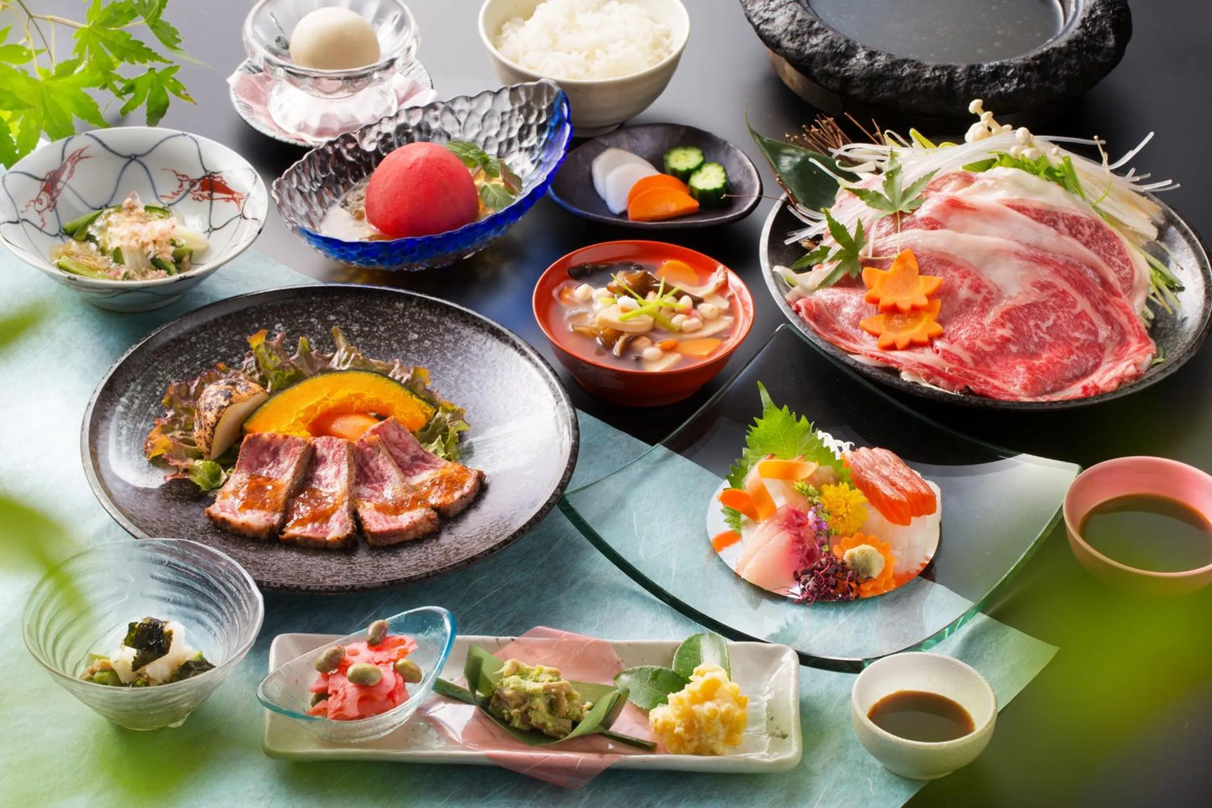 Food close-up in Aizu Higashiyama Onsen Shosuke no Yado Takinoyu since1880