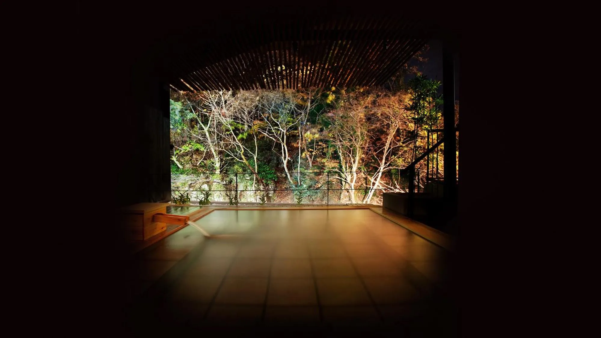 Open Air Bath in Aizu Higashiyama Onsen Shosuke no Yado Takinoyu since1880